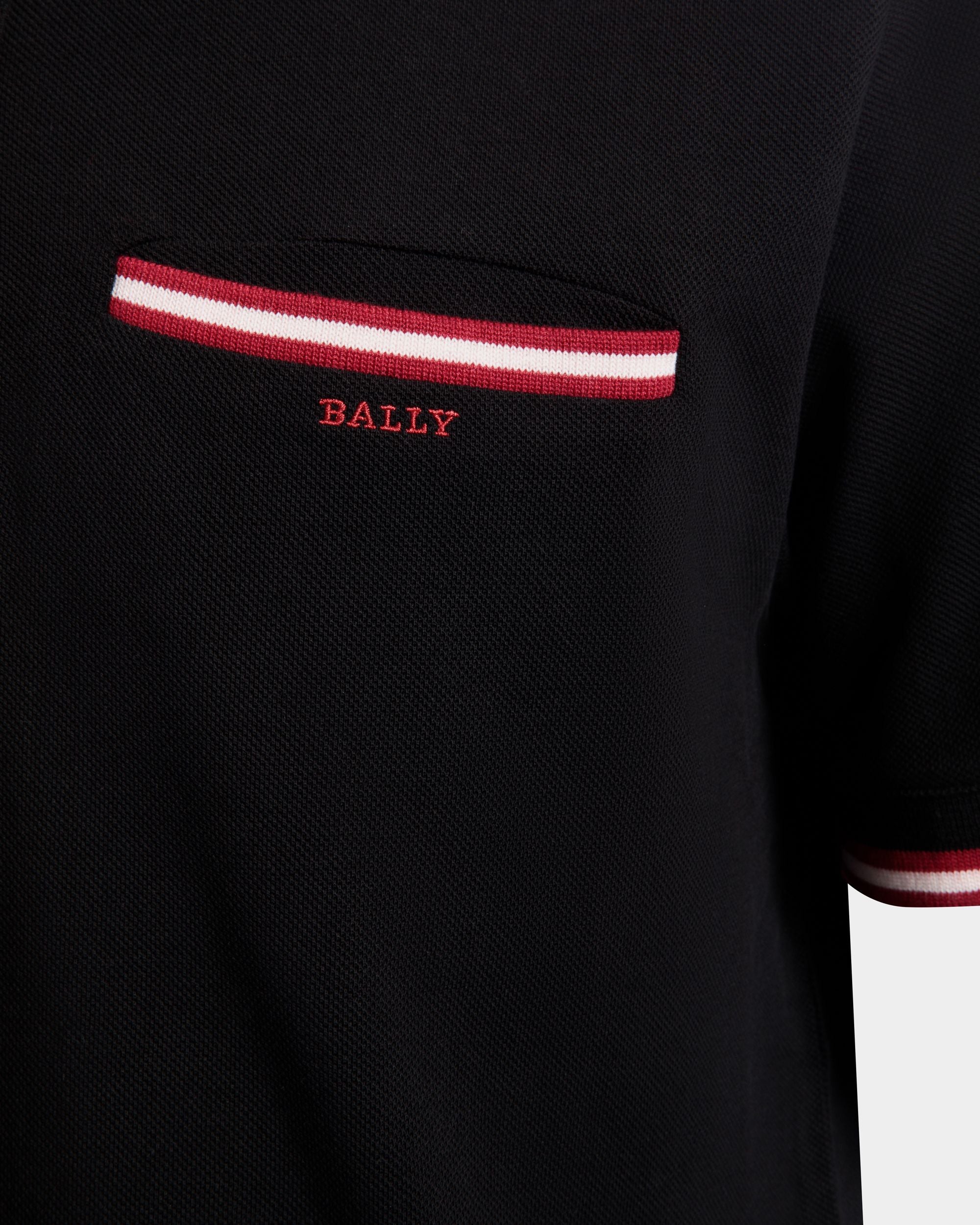 Polo In Black Cotton - Men's - Bally - 02