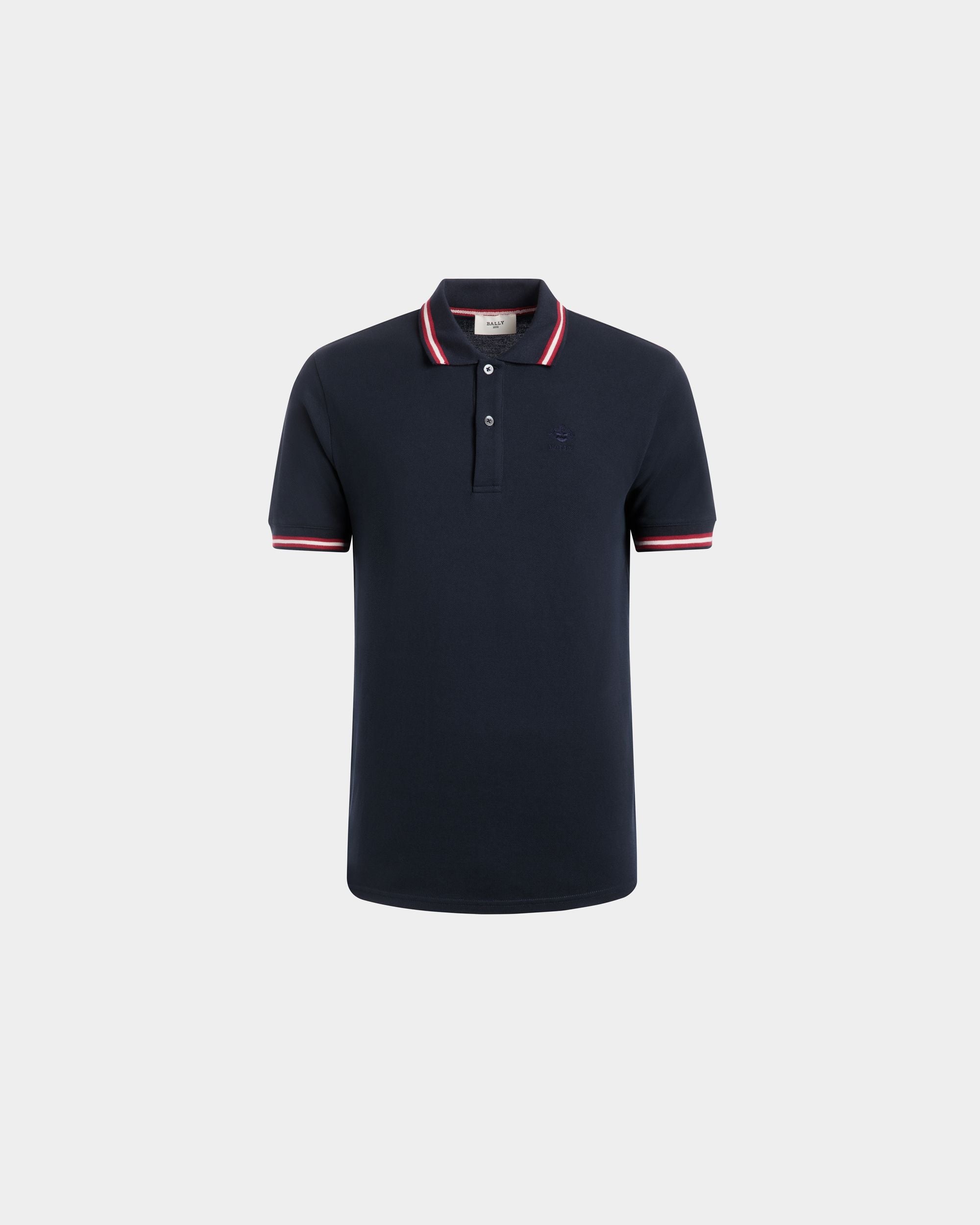 Polo In Blue Cotton - Men's - Bally - 01