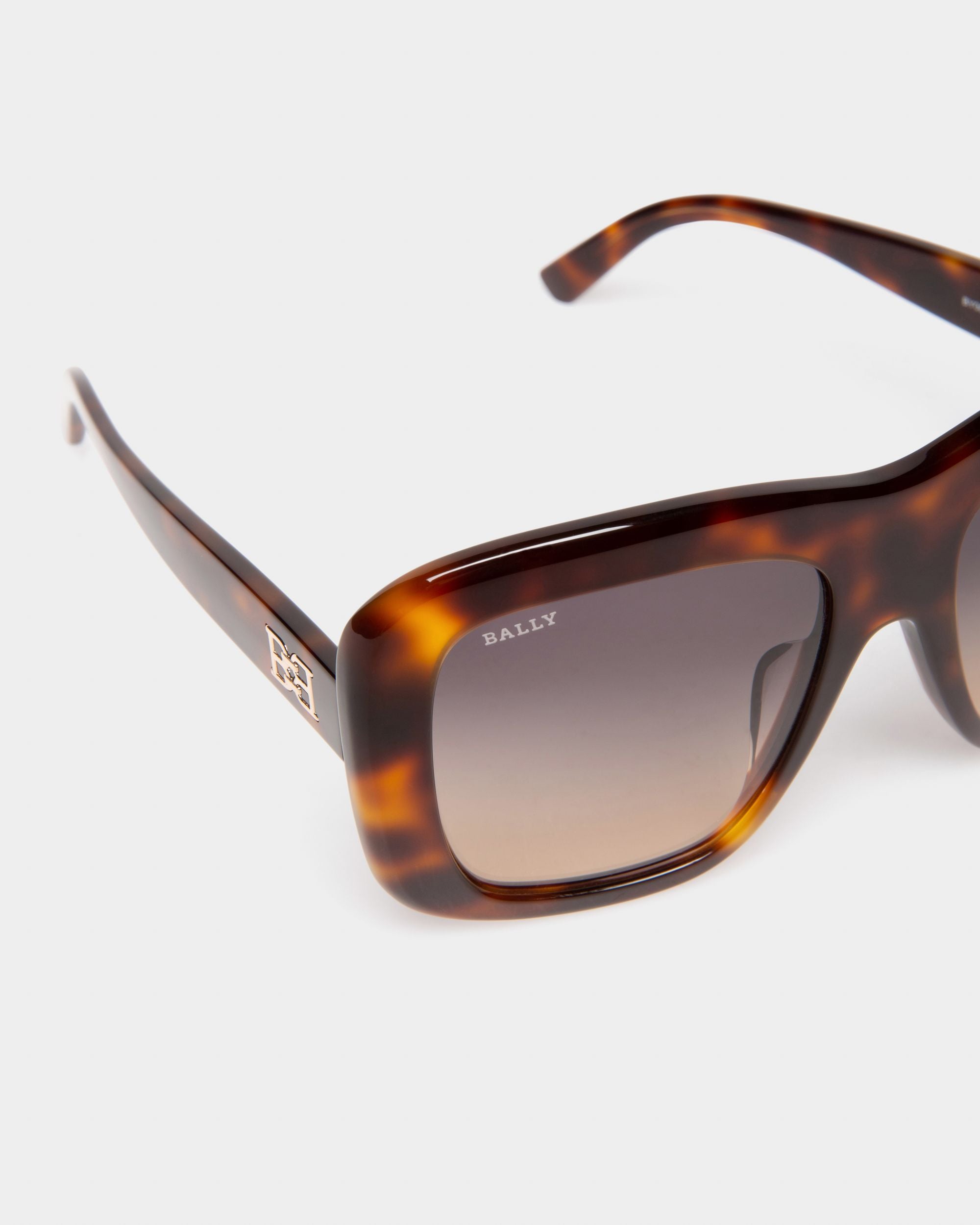 Constance Acetate Sunglasses In Dark Havana - Women's - Bally - 02