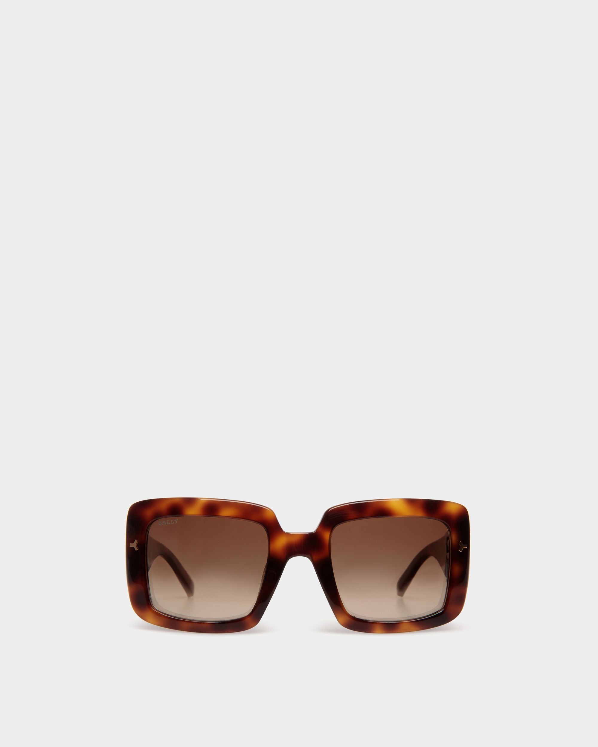 Gafas De Sol Filiana En Marrón Habana Y Lentes Marrones Degradadas - Mujer - Bally - 01