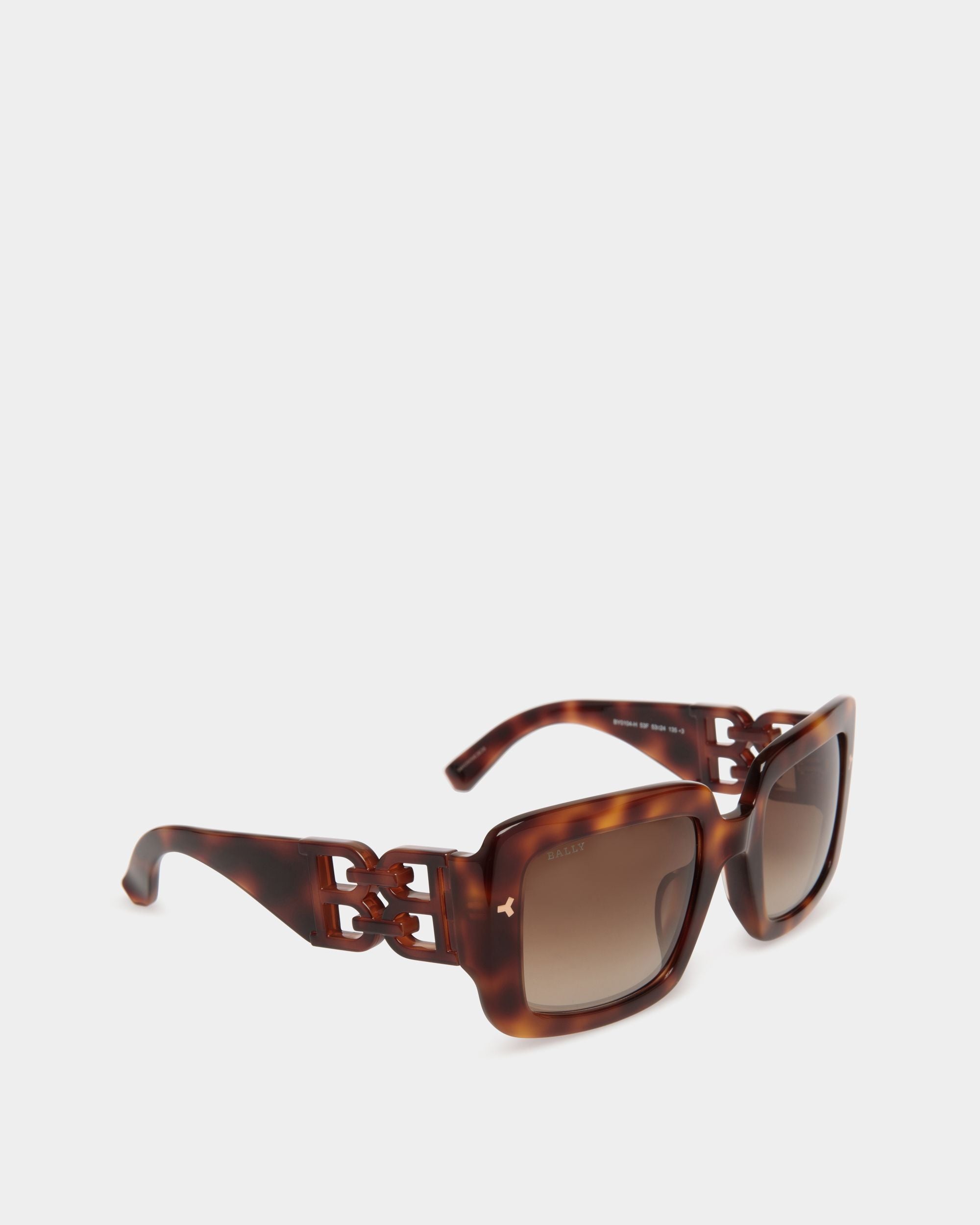 Gafas De Sol Filiana En Marrón Habana Y Lentes Marrones Degradadas - Mujer - Bally - 03