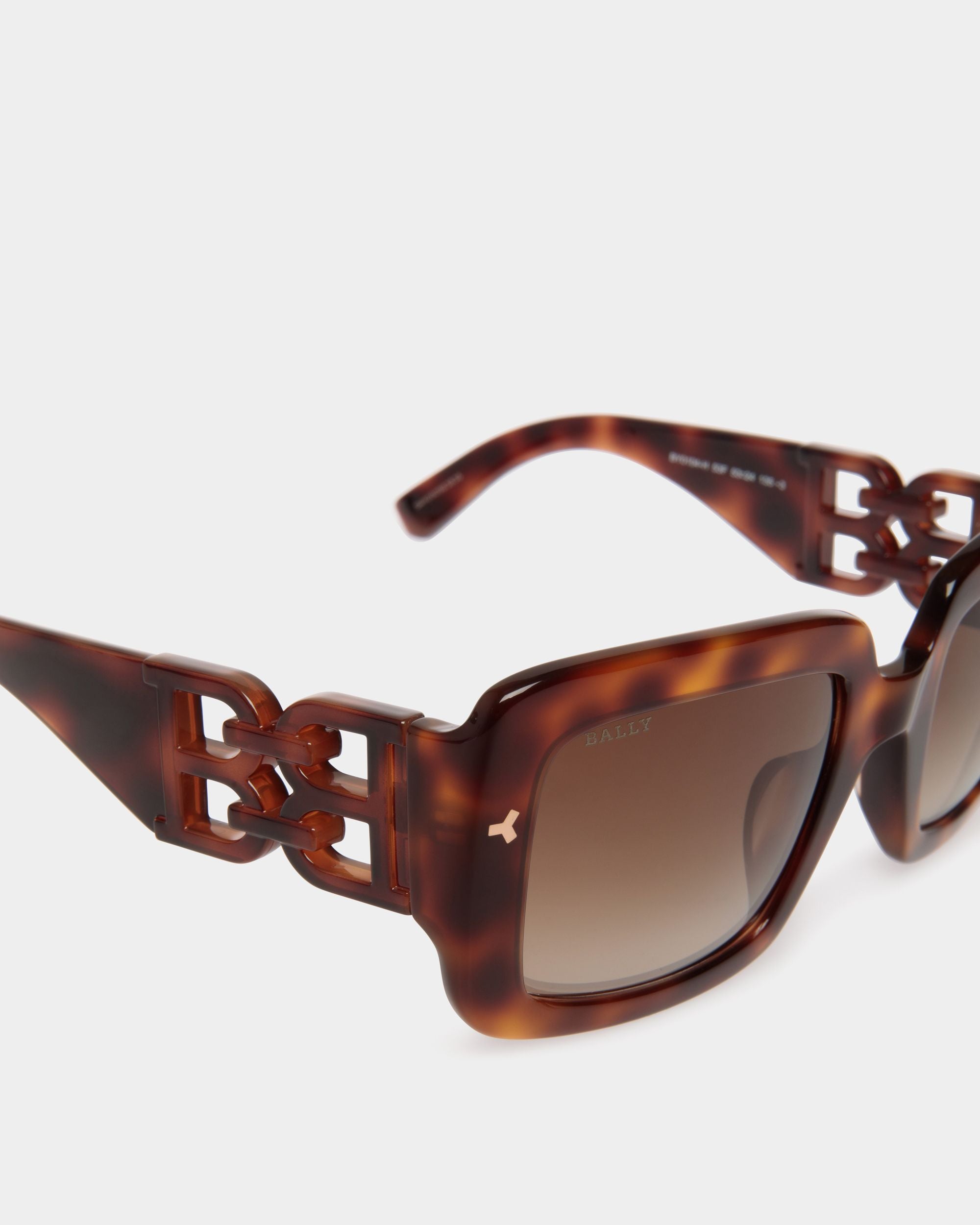 Gafas De Sol Filiana En Marrón Habana Y Lentes Marrones Degradadas - Mujer - Bally - 04