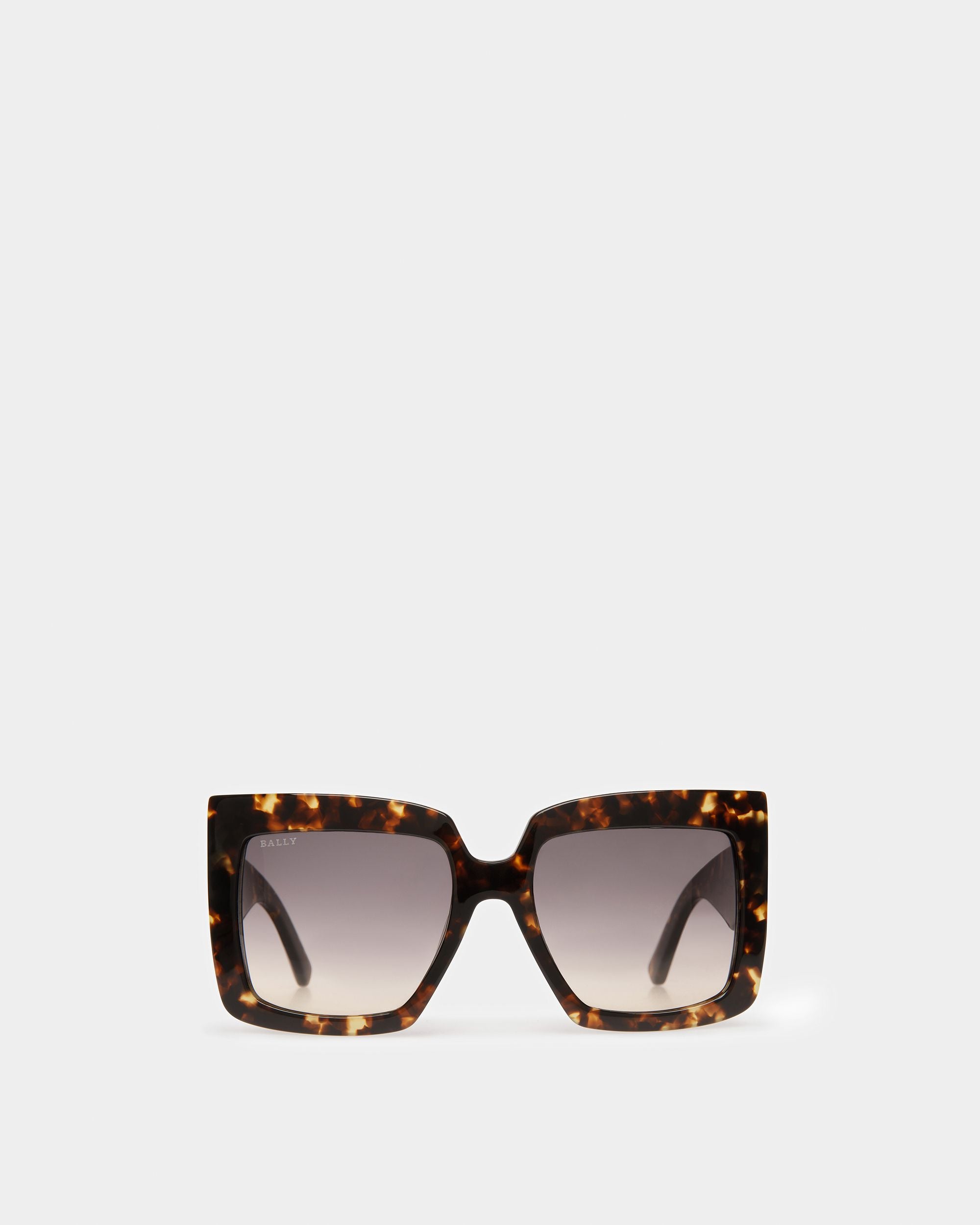 Carla Square Oversized Sunglasses In Dark Havana - Women's - Bally - 01