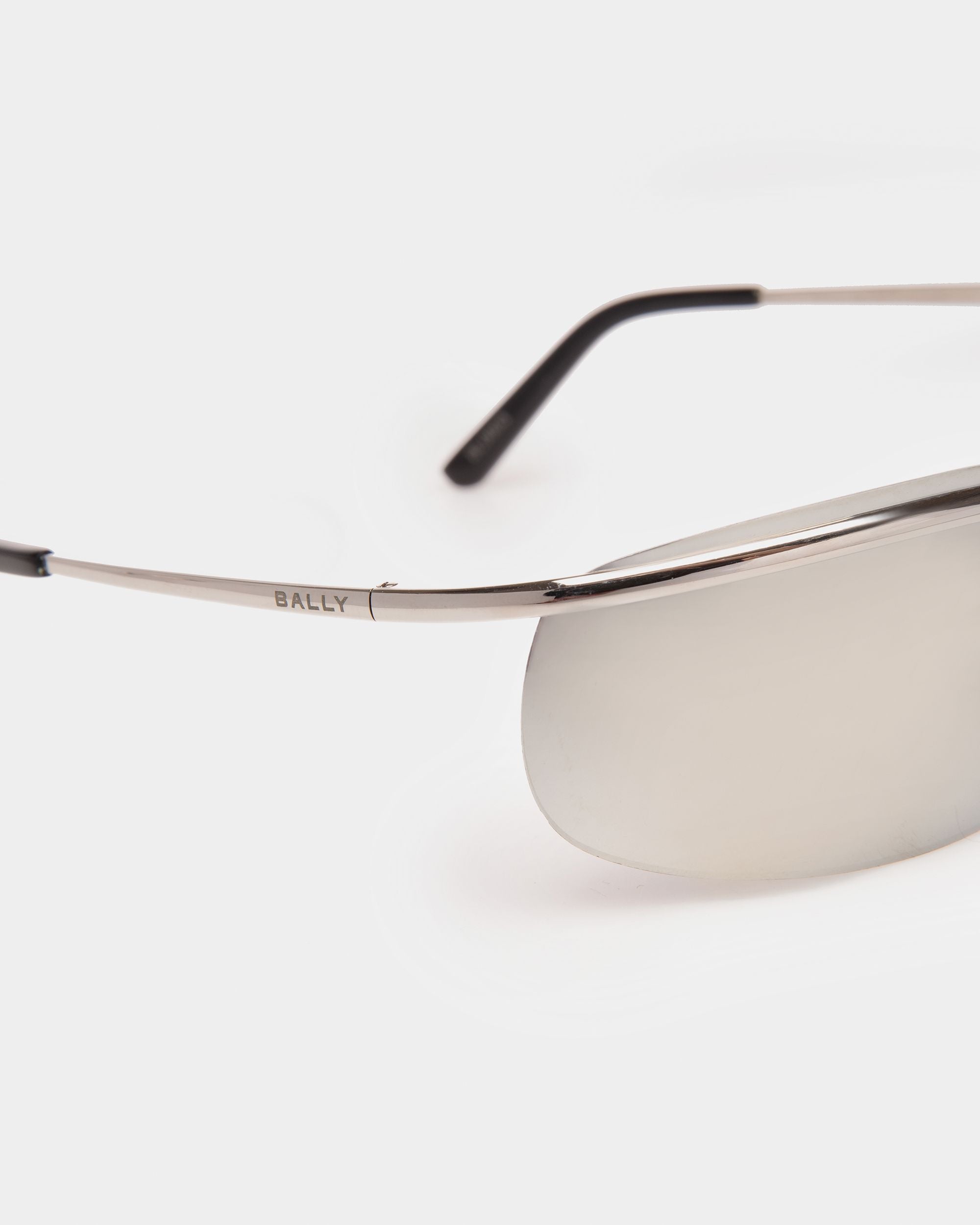 Gafas De Sol Shark Sin Montura De Metal Paladio Brillante Y Plata Espejadas - Other - Bally - 03