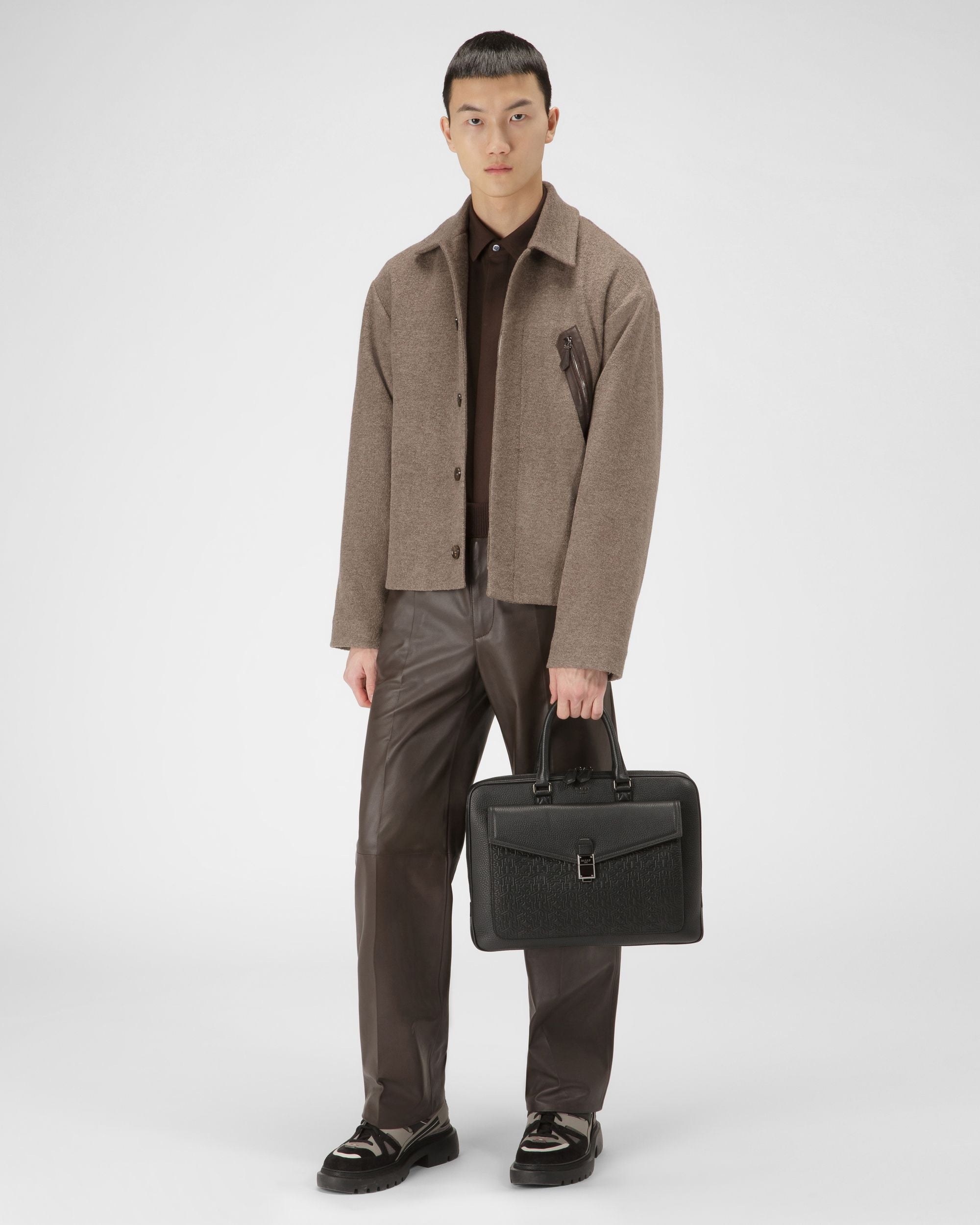 Bertho Bolso Ejecutivo Para Hombre En Piel Negra - Hombre - Bally - 02