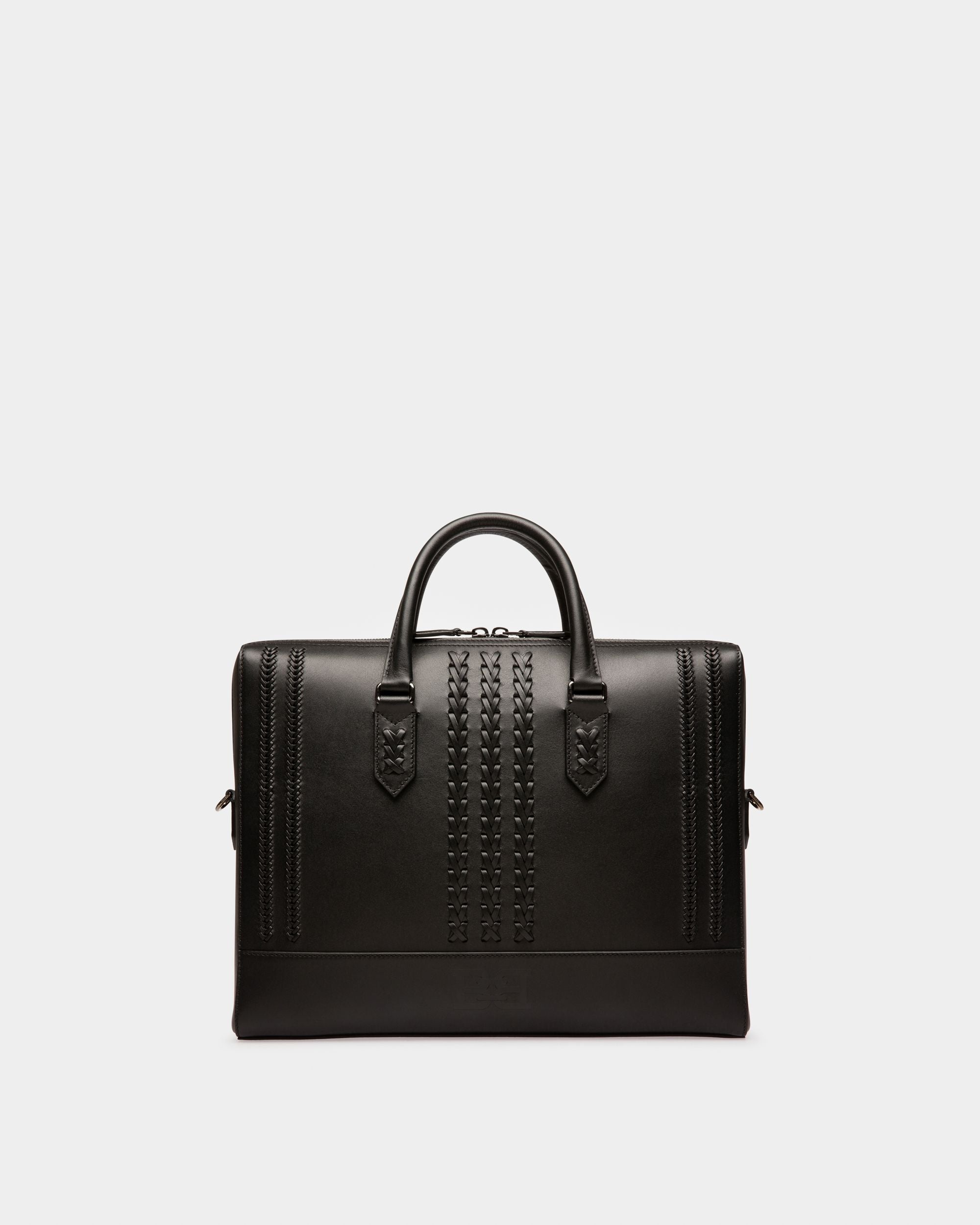 Celter Bolso Ejecutivo Para Hombre En Cuero De Color Negro - Hombre - Bally - 01