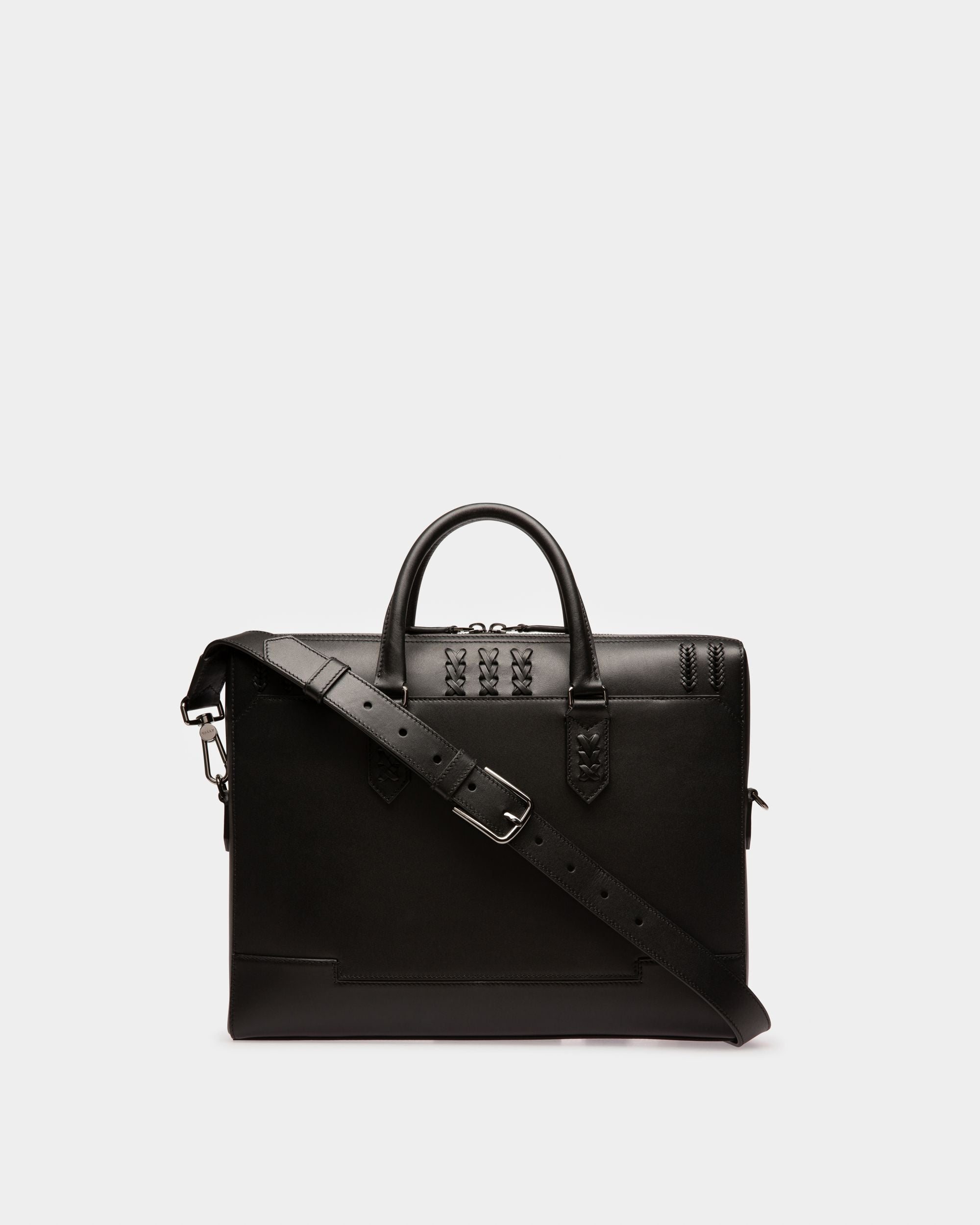 Celter Bolso Ejecutivo Para Hombre En Cuero De Color Negro - Hombre - Bally - 03
