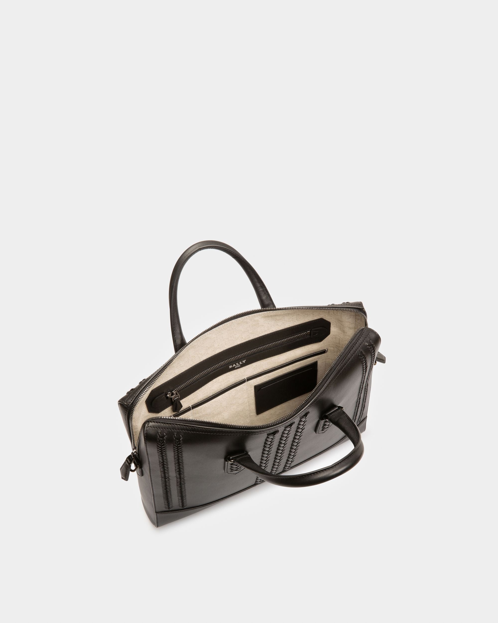 Celter Bolso Ejecutivo Para Hombre En Cuero De Color Negro - Hombre - Bally - 04