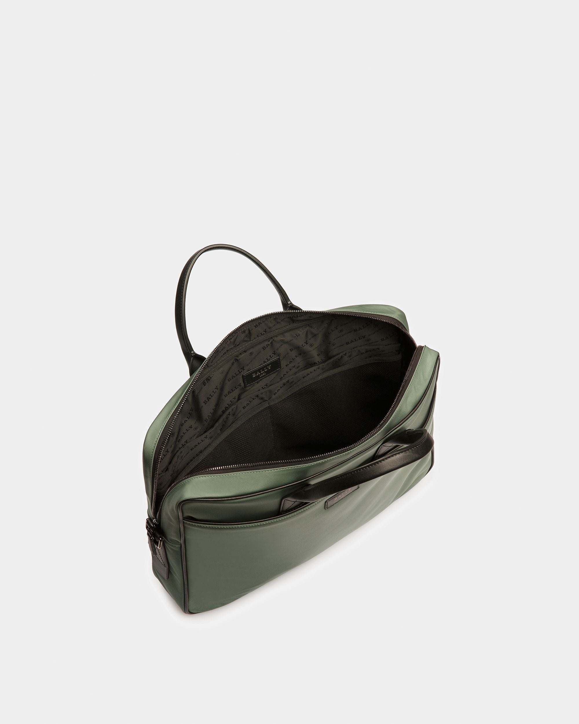 Faldy Nylon Business Bag In Sage - Men's - Bally - 04