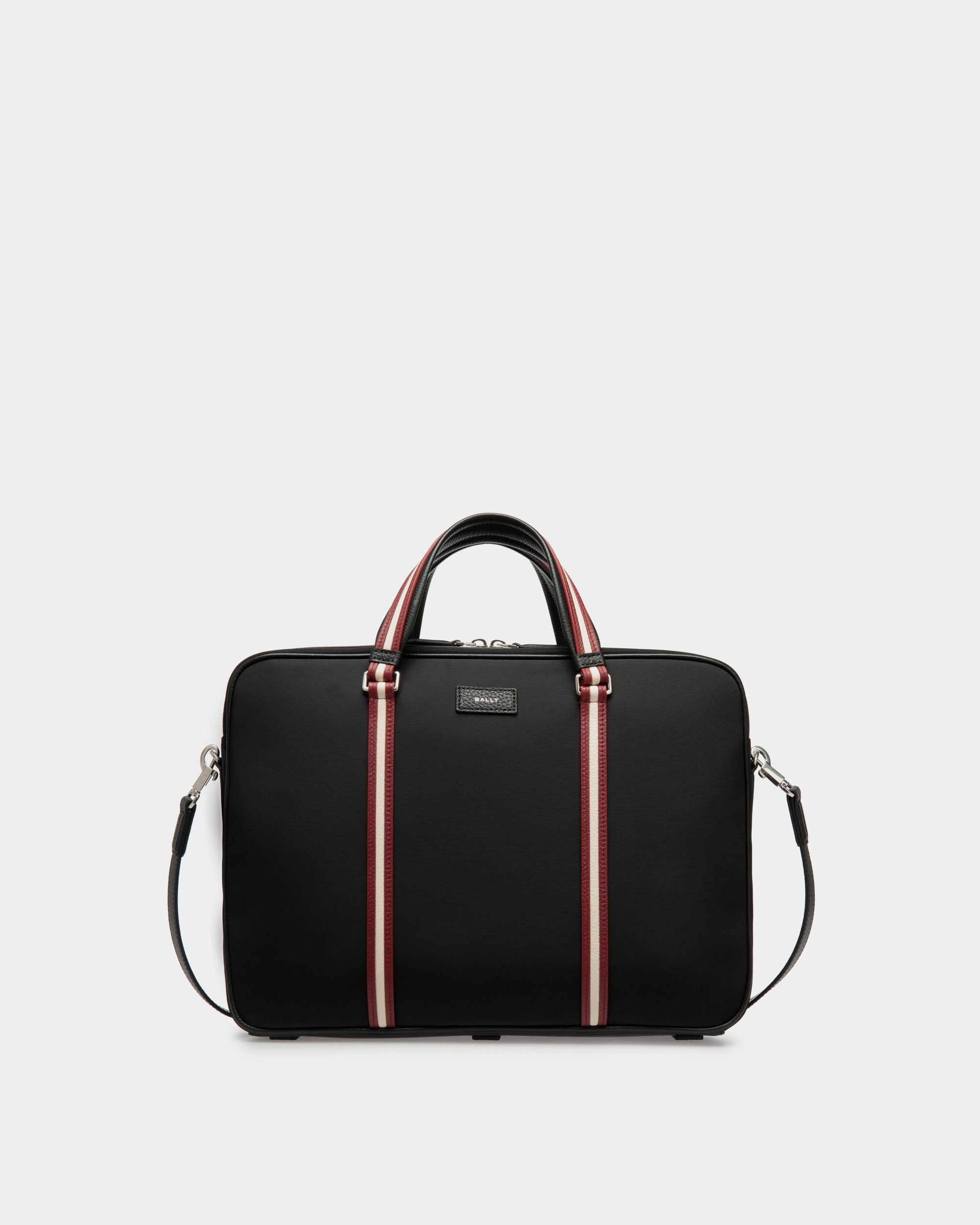 Code Briefcase In Black Nylon - Men's - Bally - 01