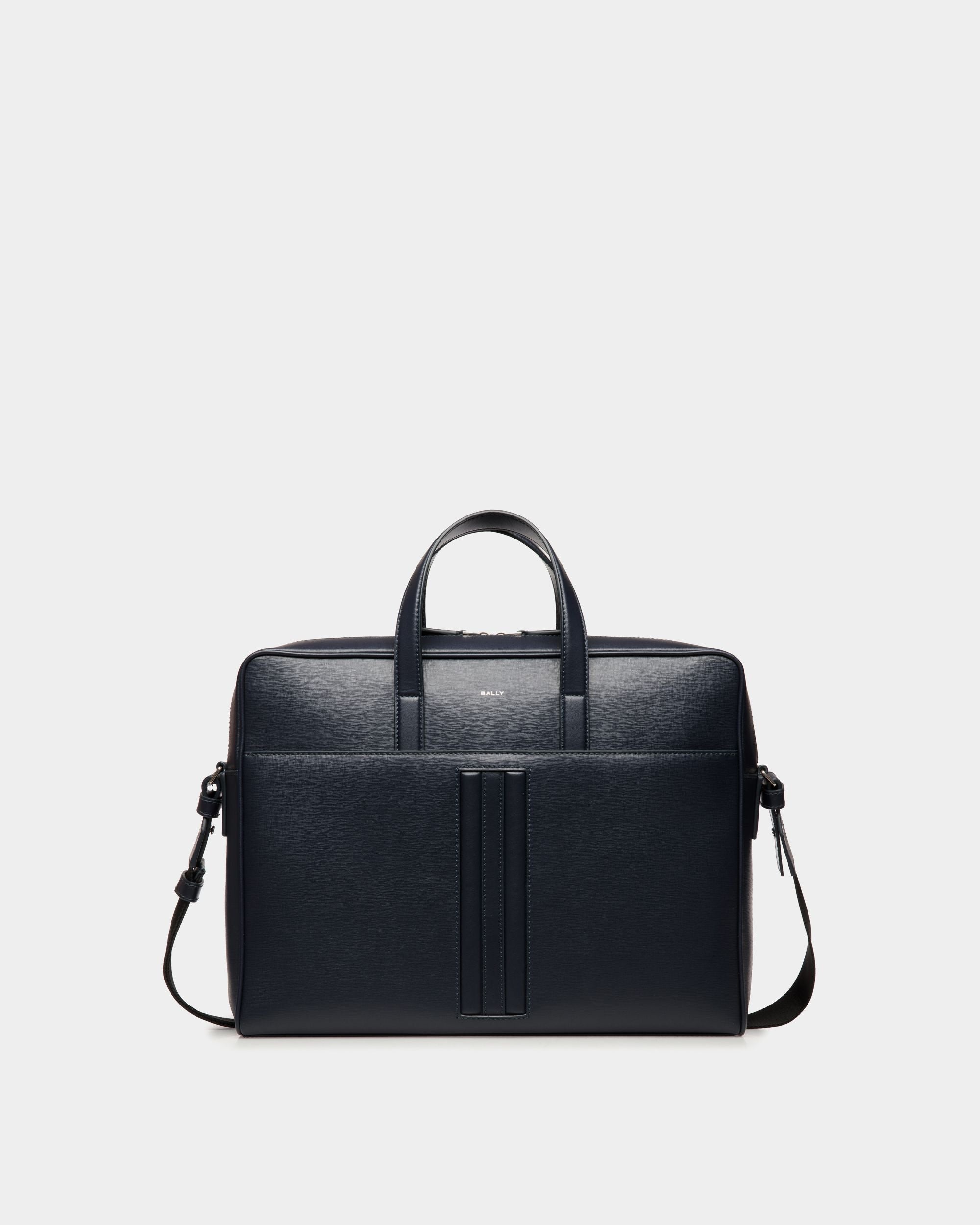 Maletín Mythos De Piel Reciclada Navy Blue - Hombre - Bally - 01