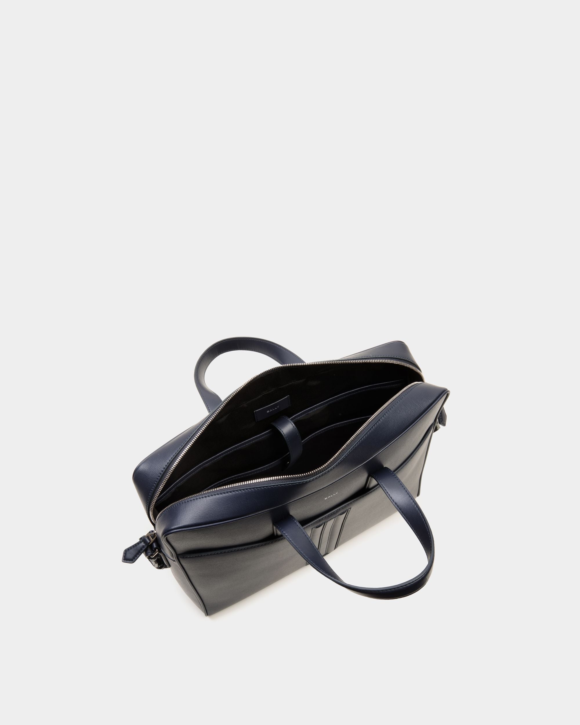 Maletín Mythos De Piel Reciclada Navy Blue - Hombre - Bally - 05