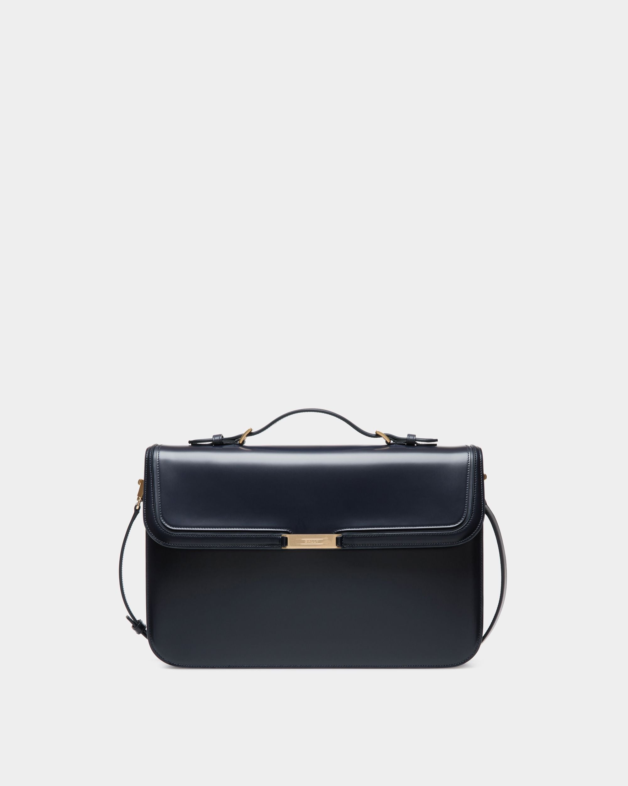 Maletín Deco De Piel Cepillada Navy Blue - Hombre - Bally - 01