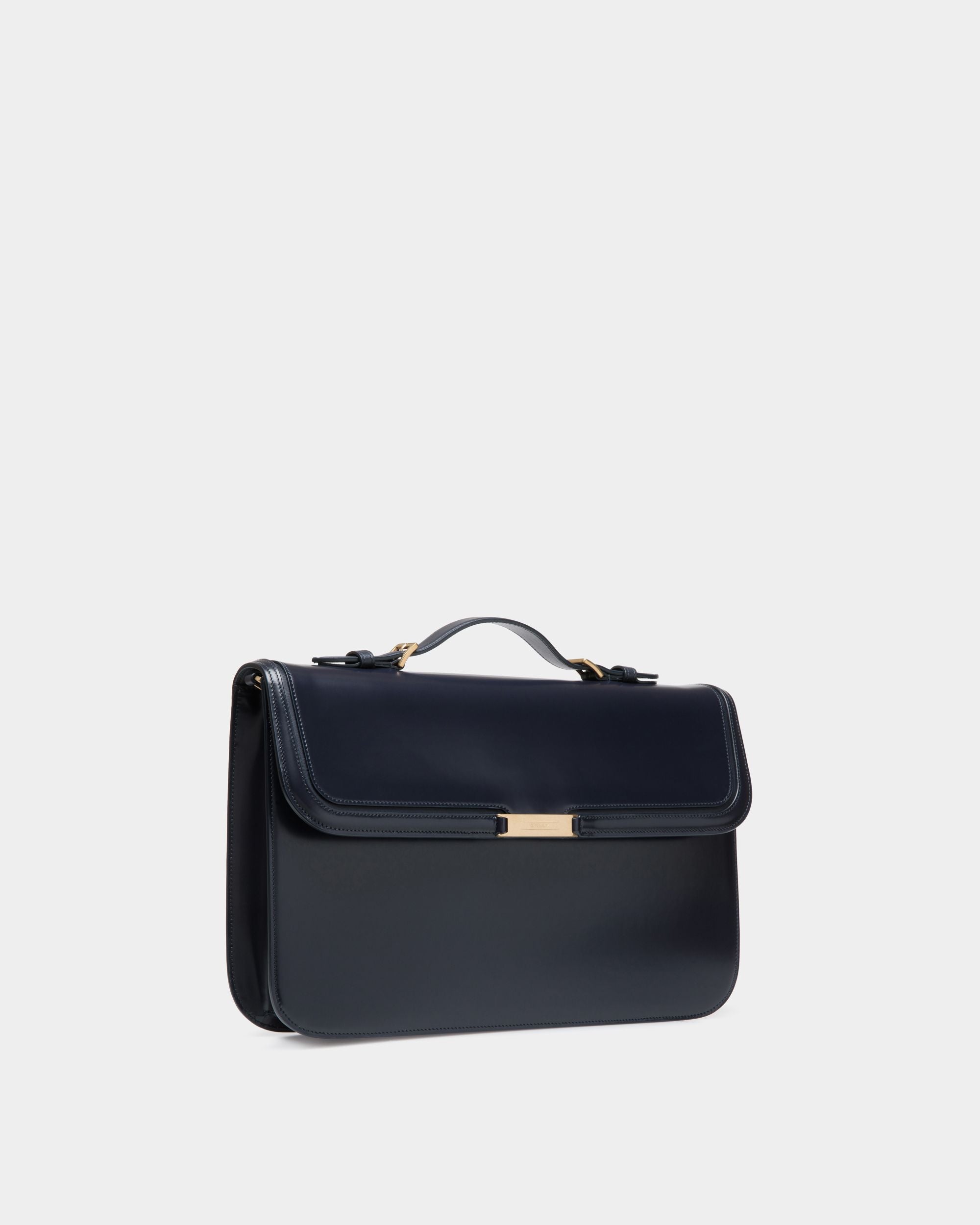 Maletín Deco De Piel Cepillada Navy Blue - Hombre - Bally - 04