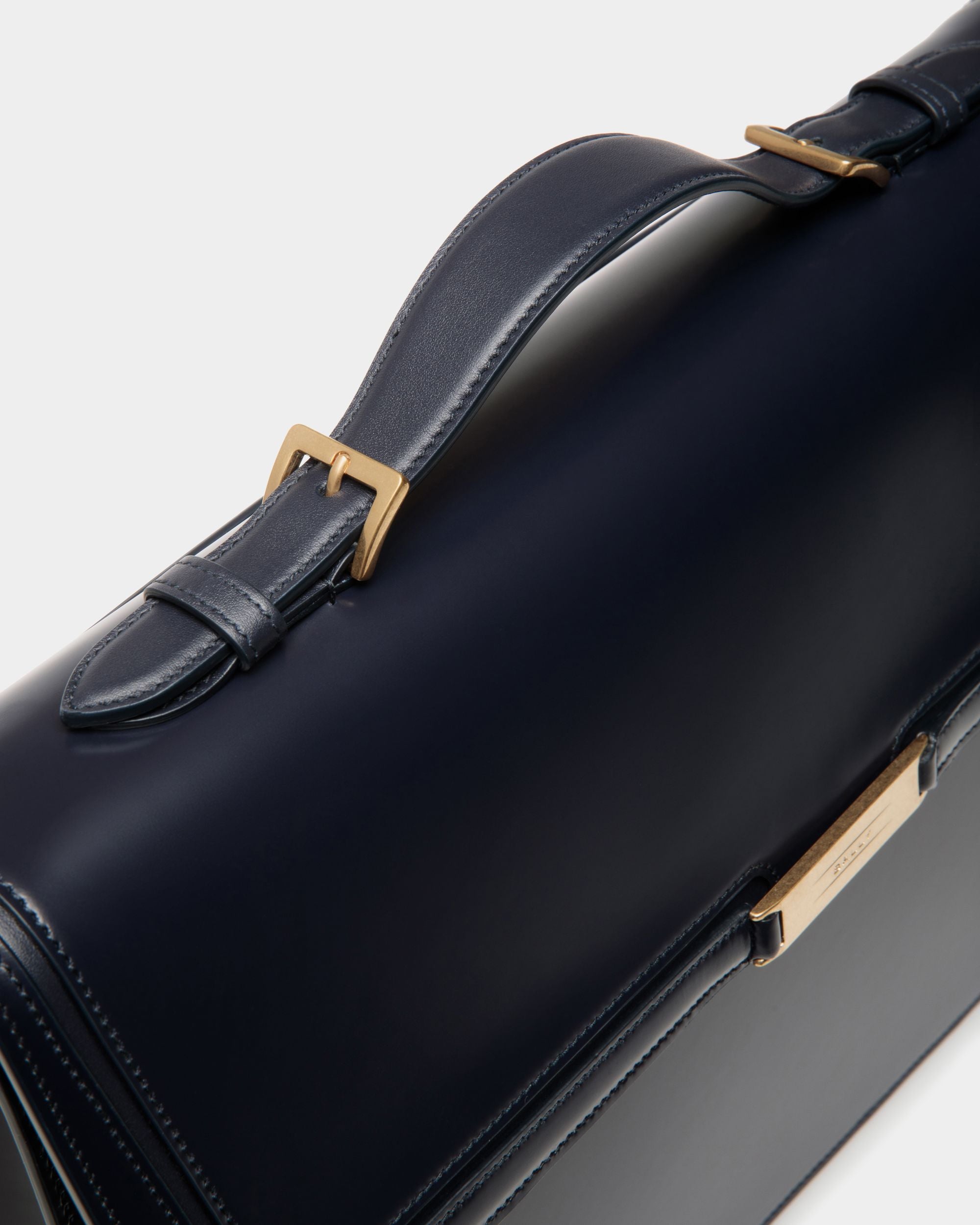 Maletín Deco De Piel Cepillada Navy Blue - Hombre - Bally - 06