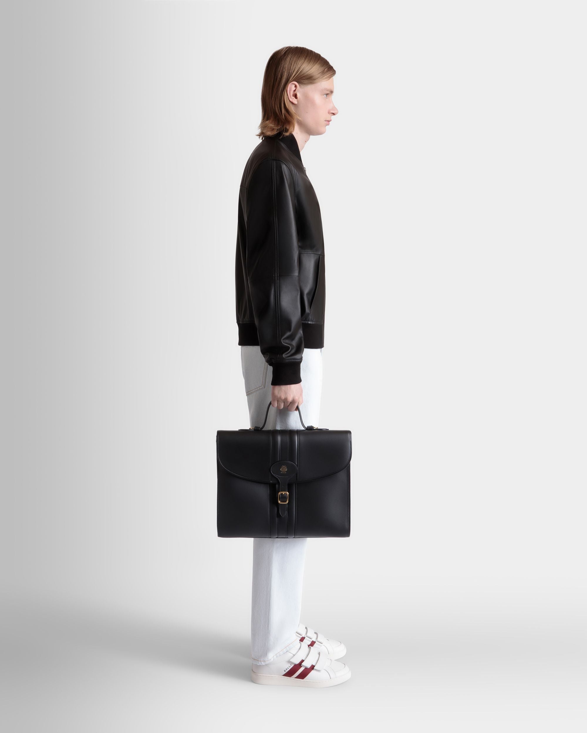 Maletín Beckett De Piel Negra - Hombre - Bally - 02