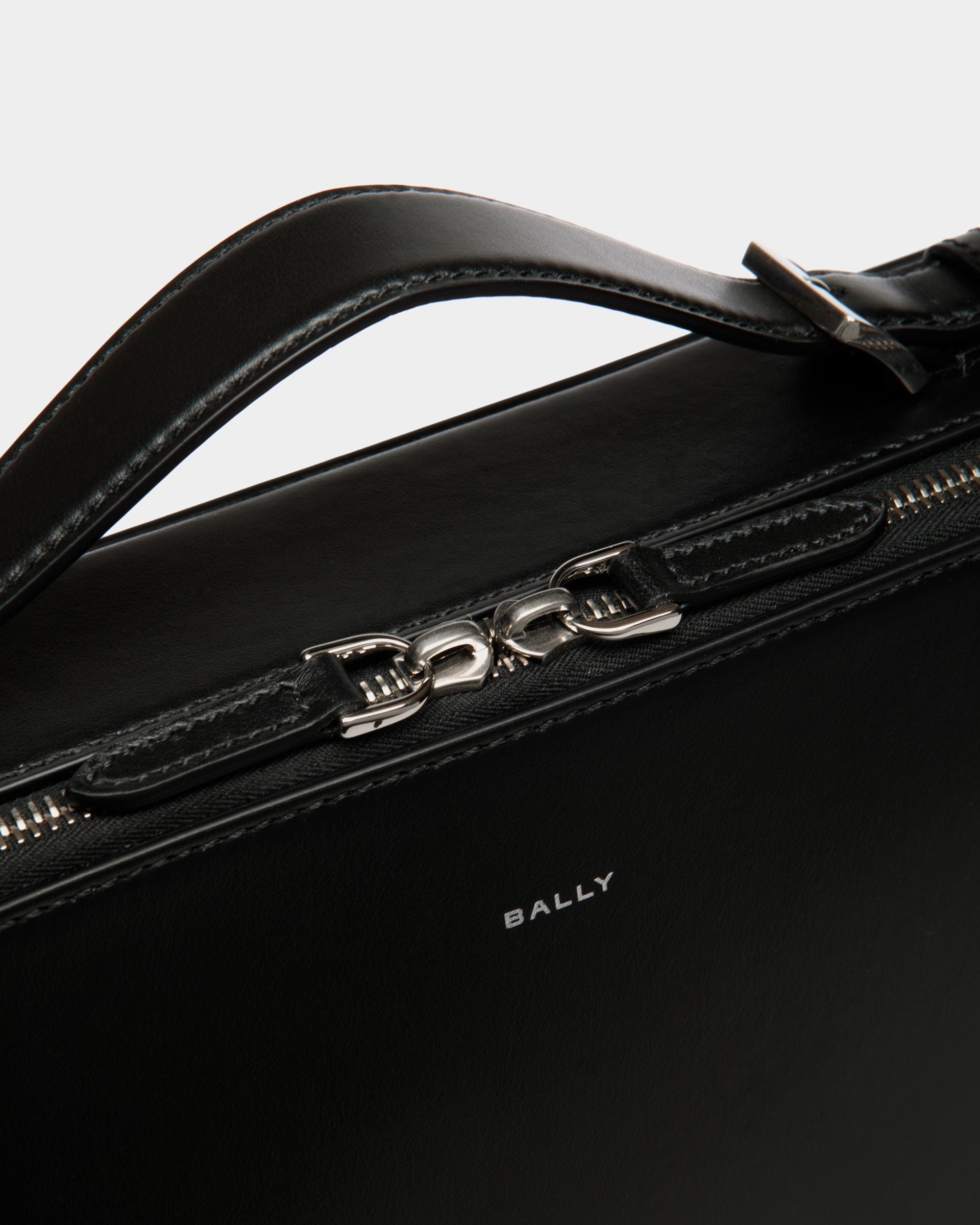 Deco Briefcase in Black Leather - Men's - Bally - 05