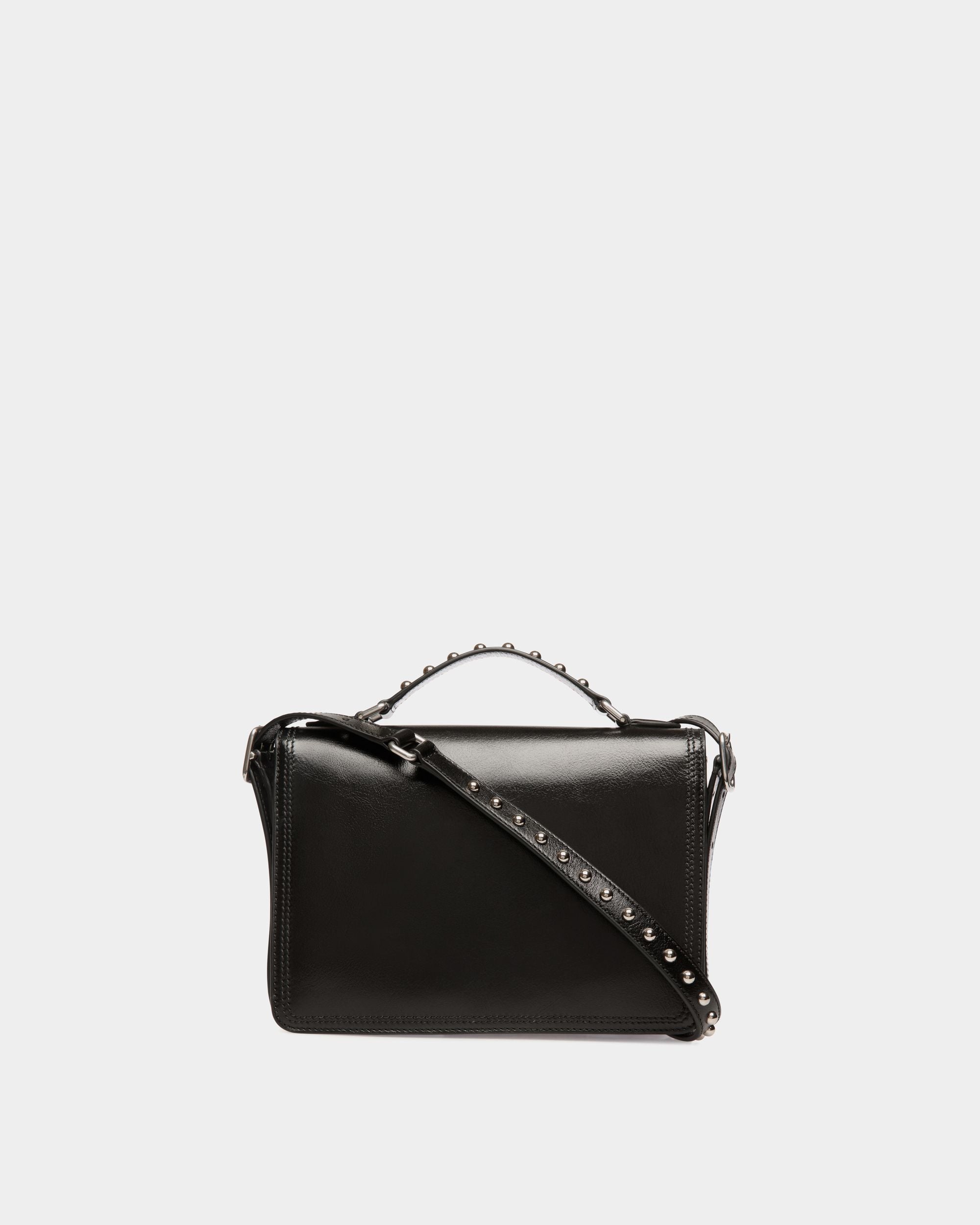 Beckett Small Shoulder Bag in Black Leather with a Bally Pin - Men's - Bally - 02
