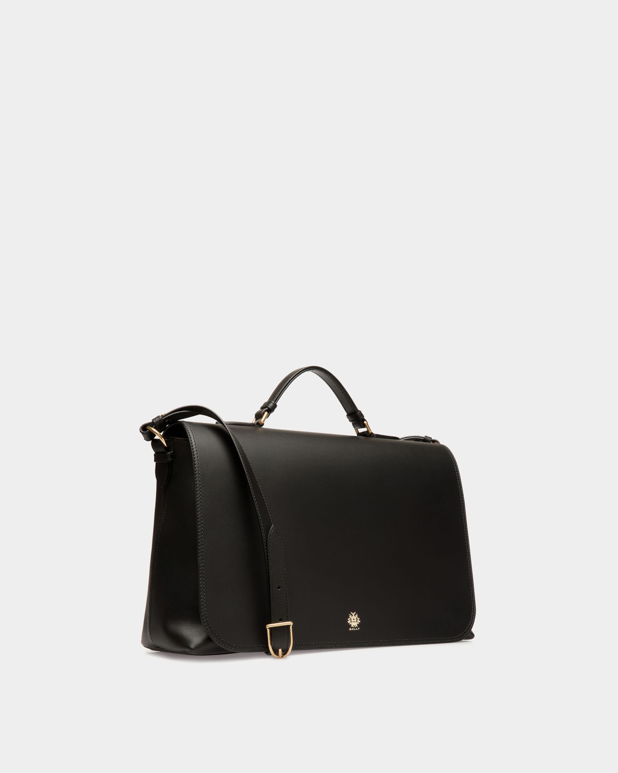 Ray Crossbody Bag in Black Leather - Hombre - Bally - 03
