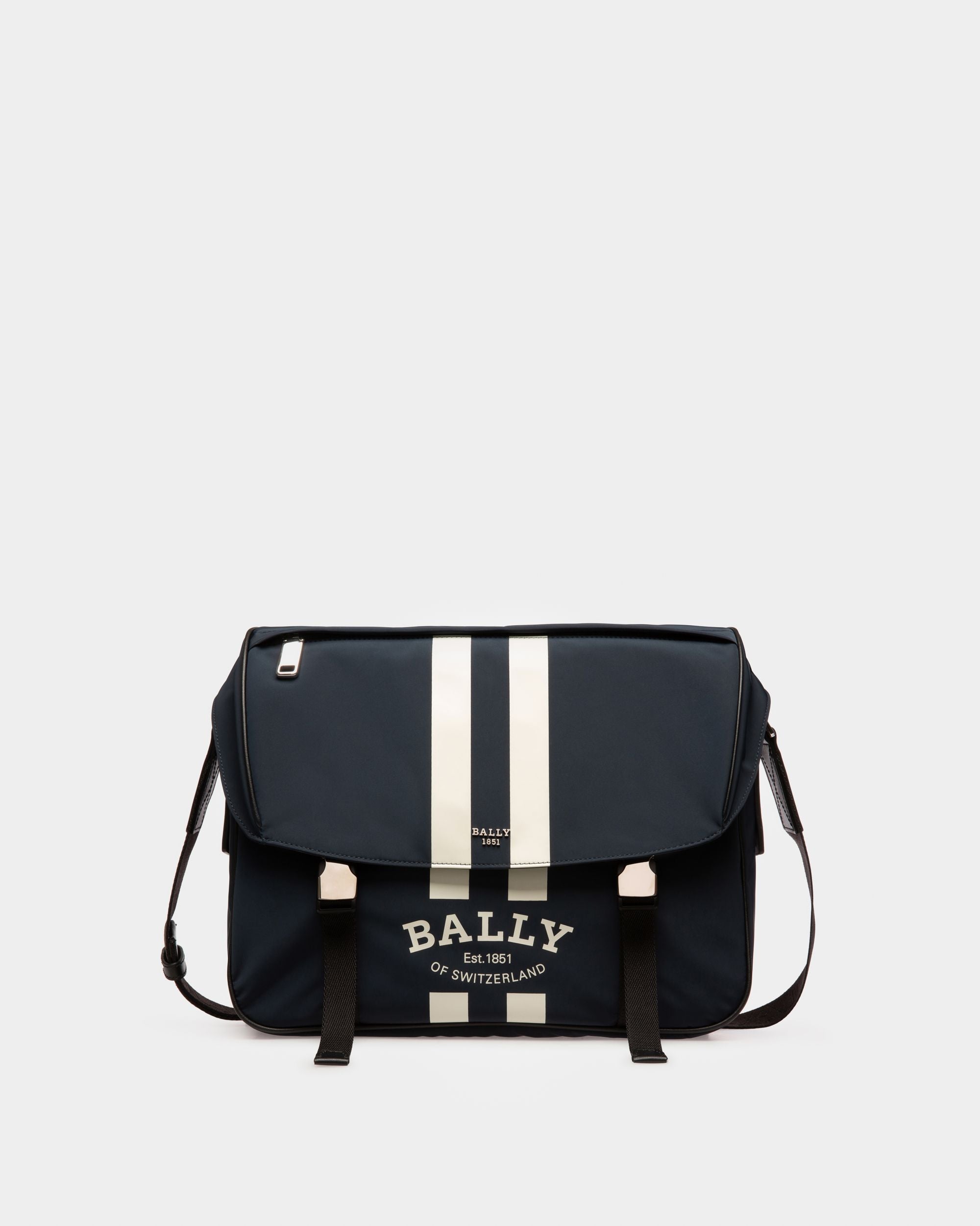 Fabro Bolso Messenger De Nailon Color Medianoche - Hombre - Bally - 01