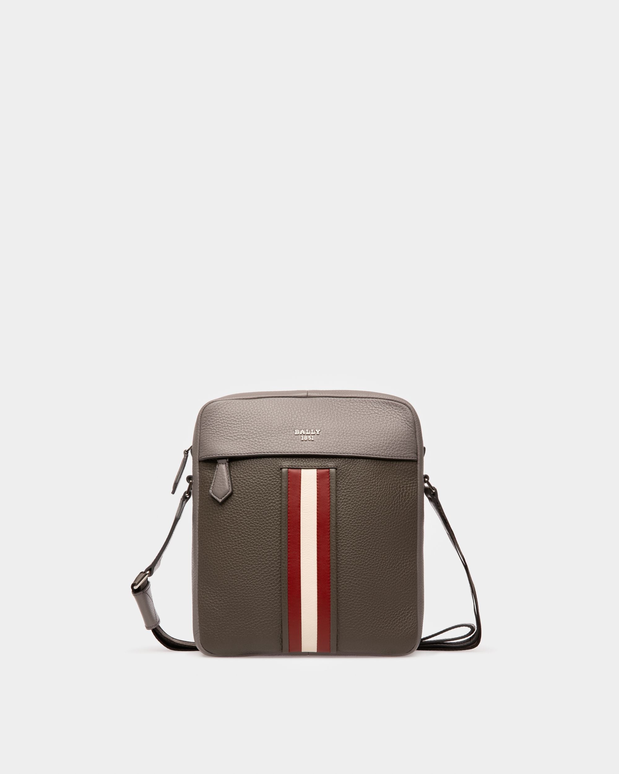 Holm Leather Crossbody Bag In Army Green - Men's - Bally - 01