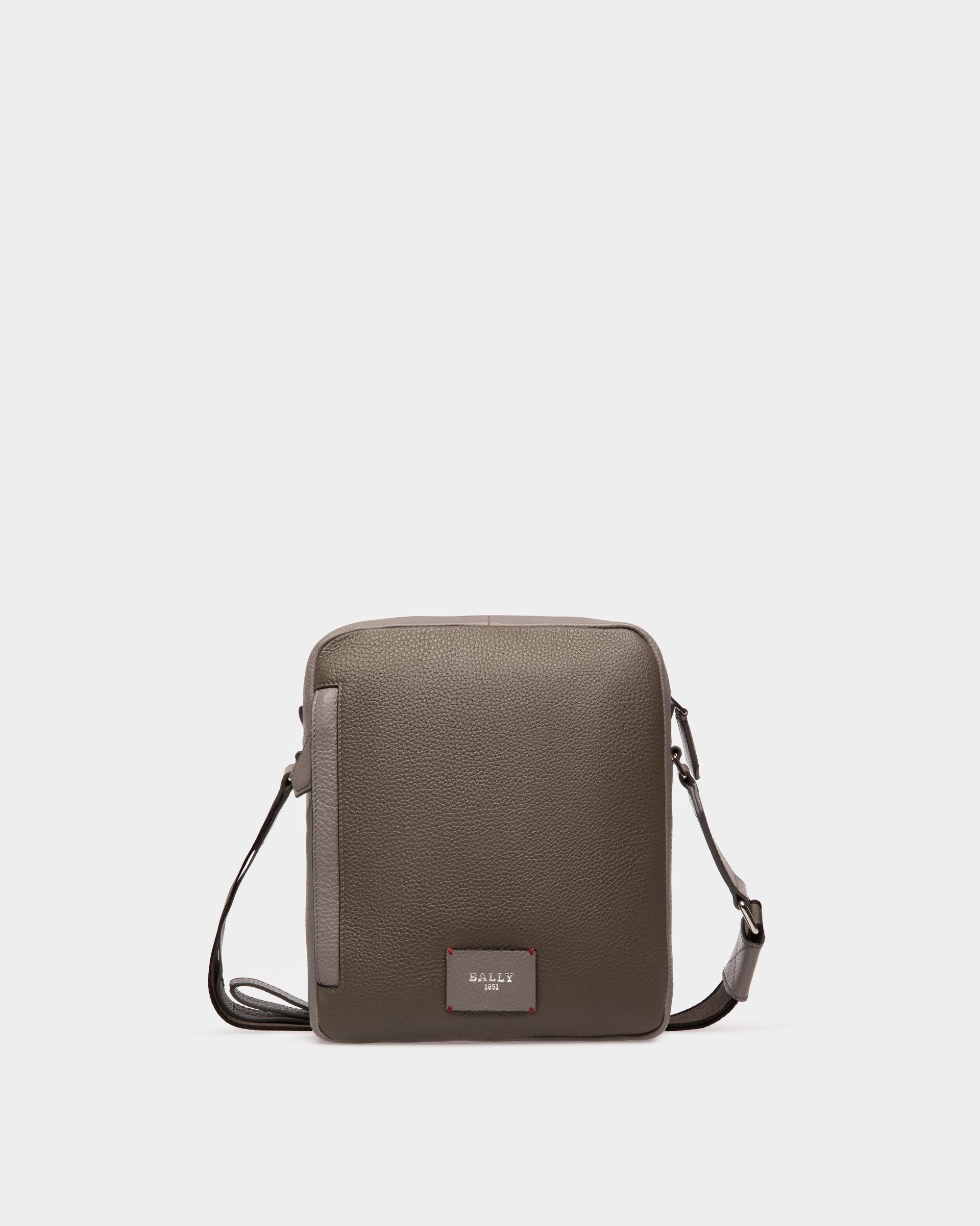 Holm Leather Crossbody Bag In Army Green - Men's - Bally - 03