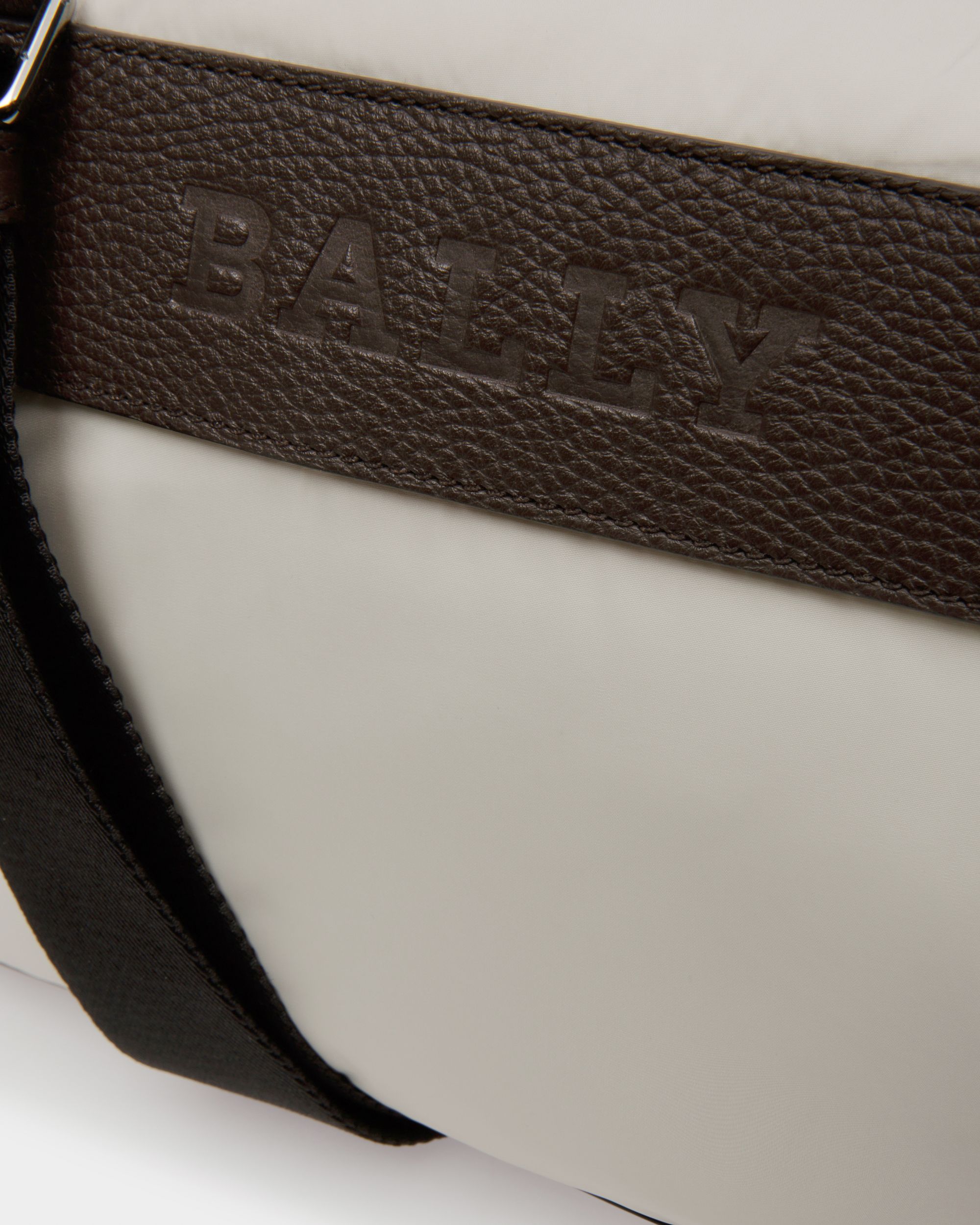 Borissey Recycled Nylon Messenger Bag In Denty White - Men's - Bally - 05