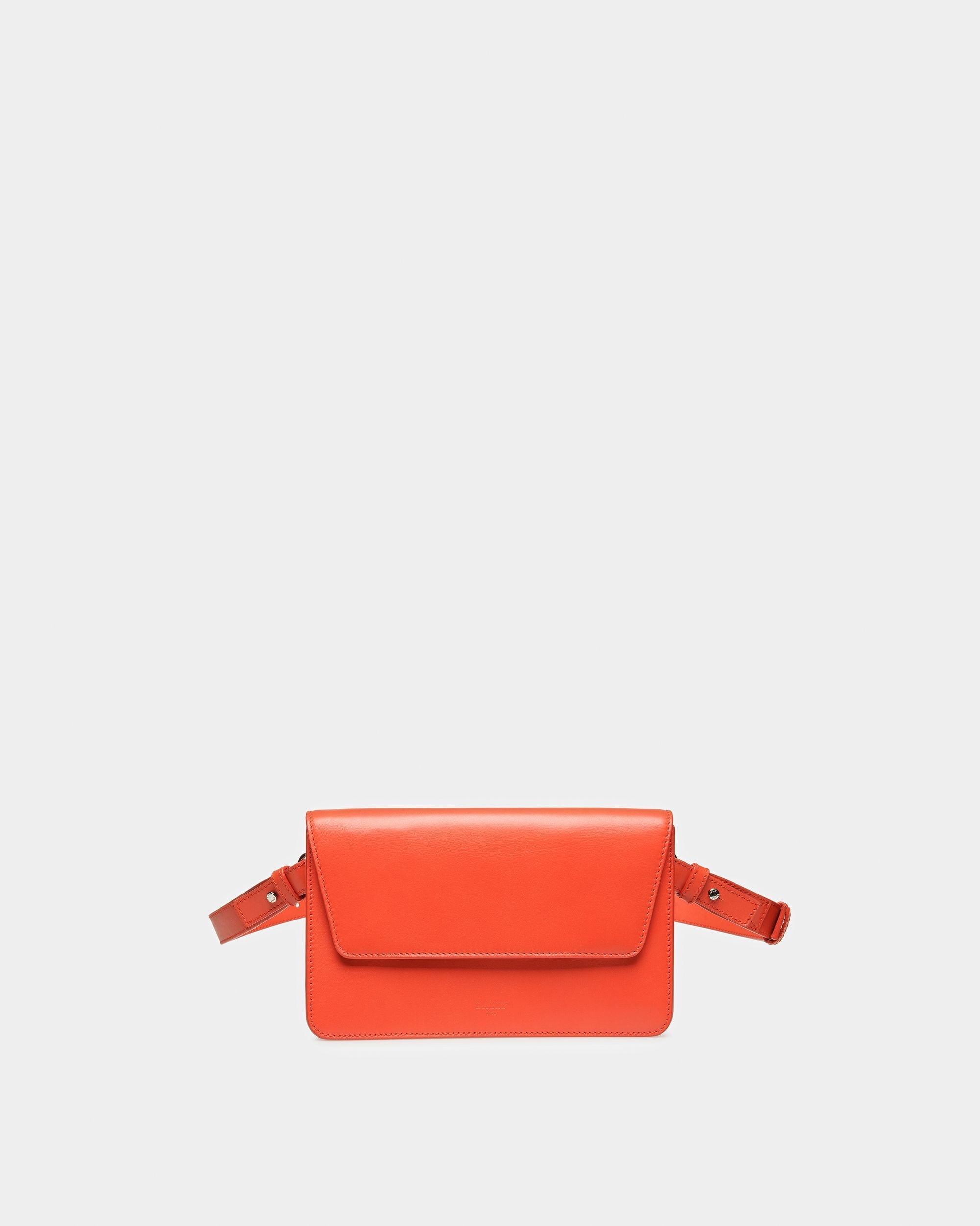 Acres Leather Crossbody Bag In Orange - Men's - Bally - 01