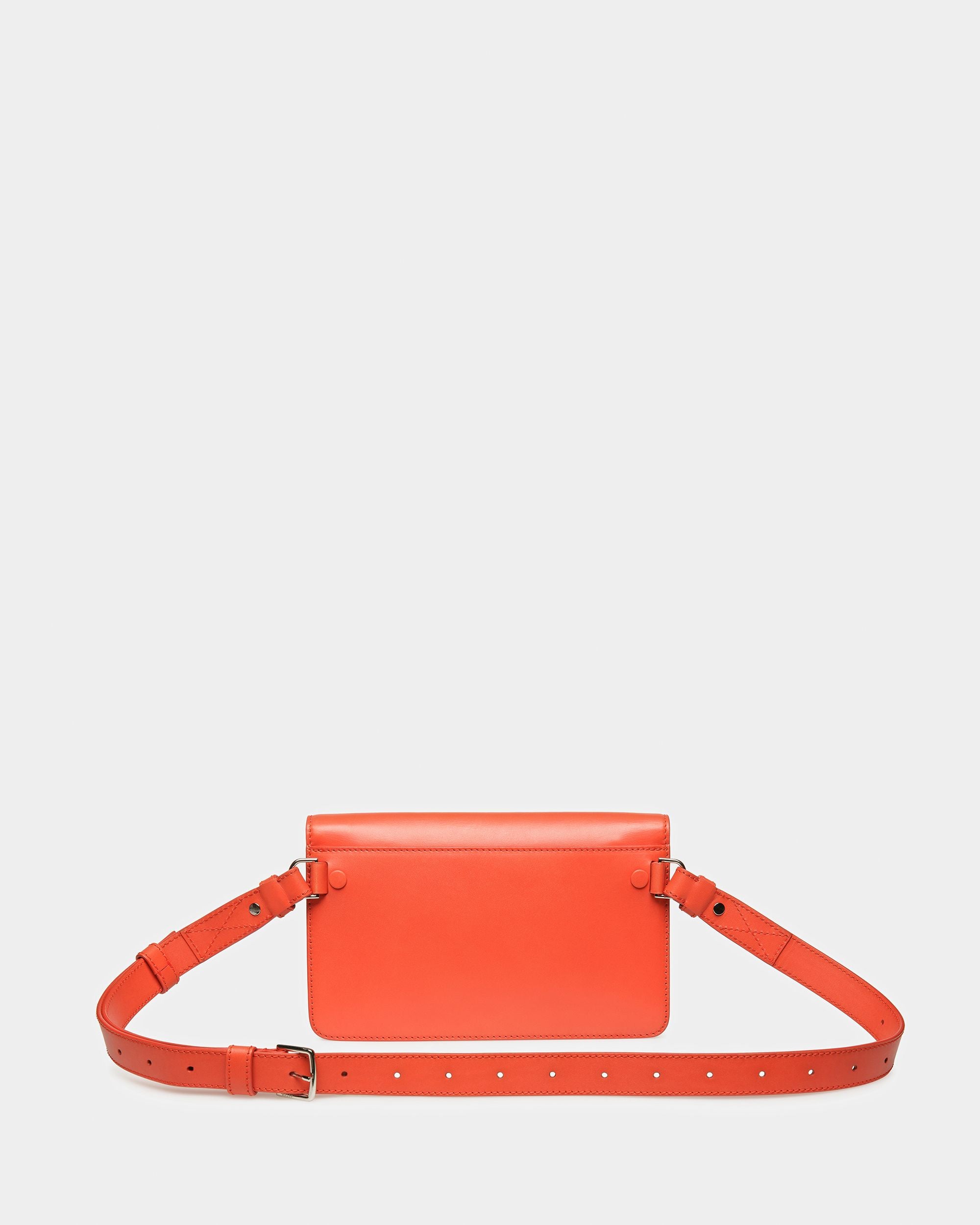 Acres Leather Crossbody Bag In Orange - Men's - Bally - 03