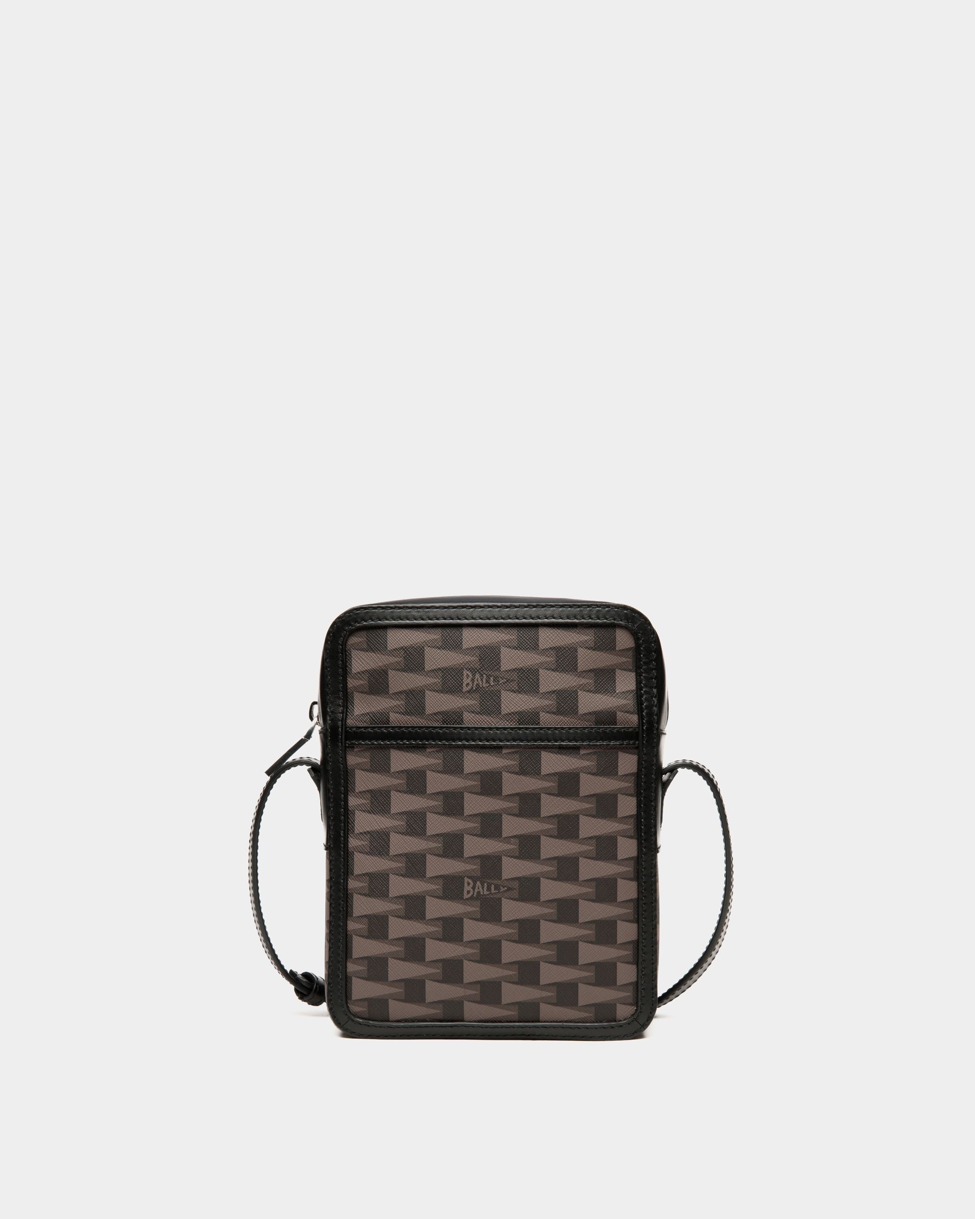 Pennant Crossbody Bag in Black Pennant Motif - Hombre - Bally - 01