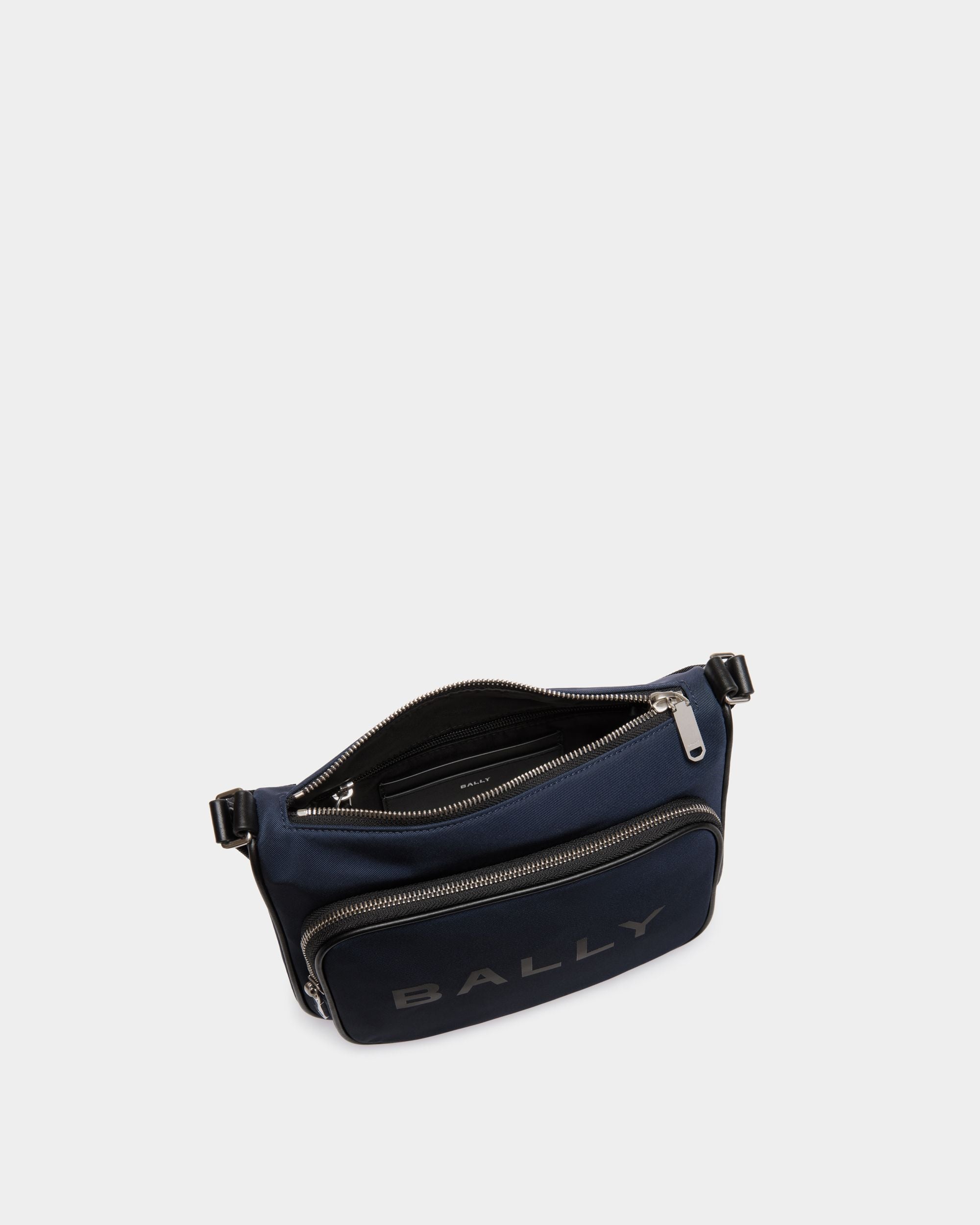 Bar Crossbody In Blue Nylon - Men's - Bally - 04