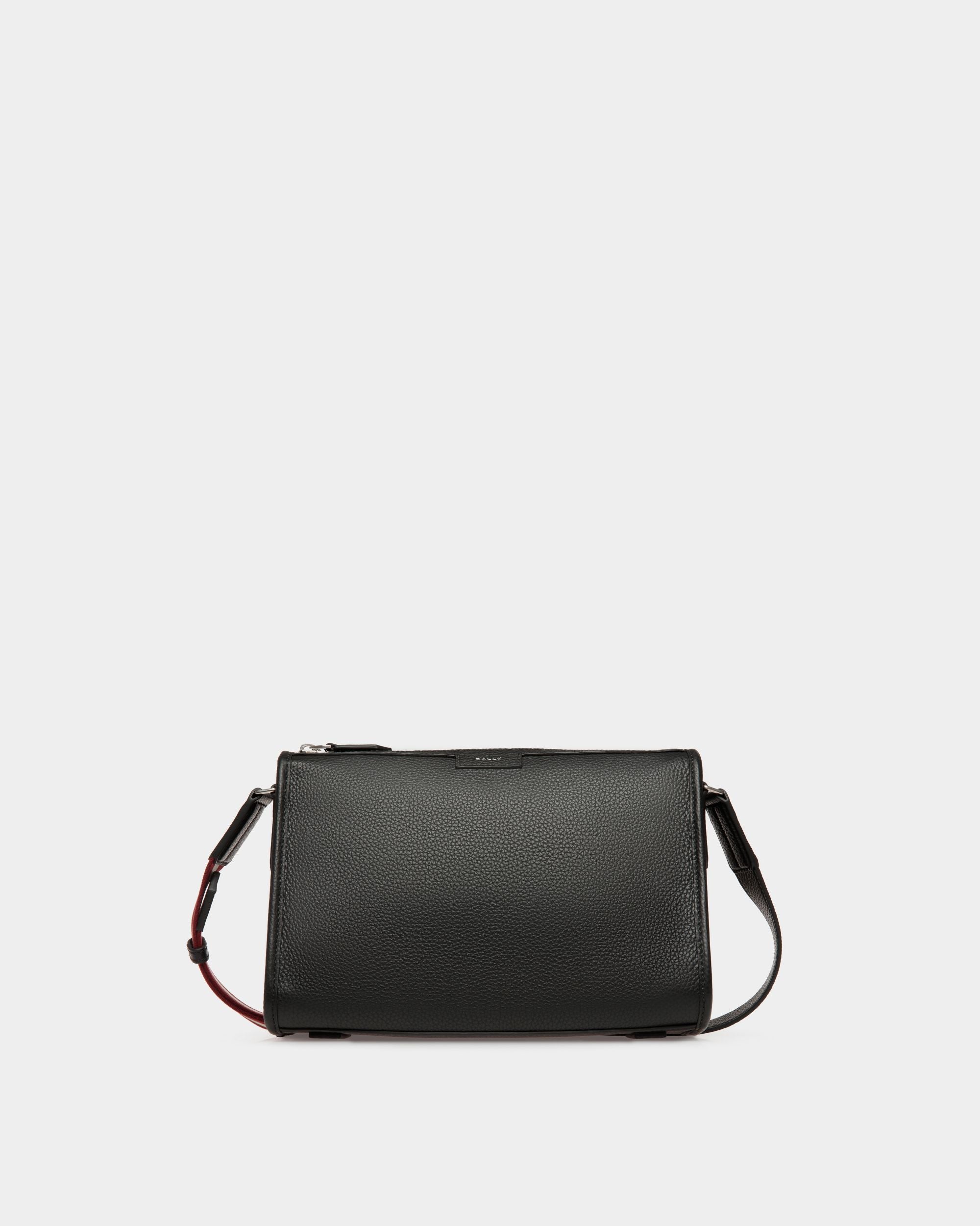 Bolso Messenger Code Pequeño De Piel Granulada Color Negro - Hombre - Bally - 01