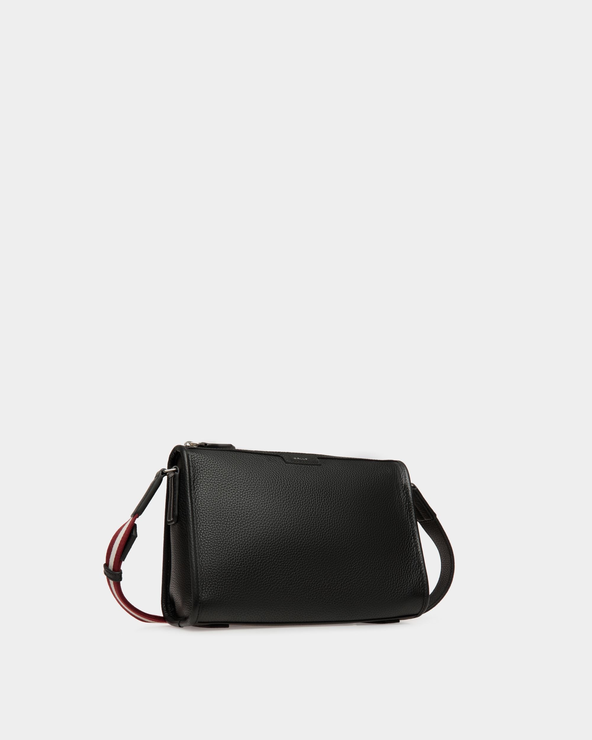Bolso Messenger Code Pequeño De Piel Granulada Color Negro - Hombre - Bally - 03