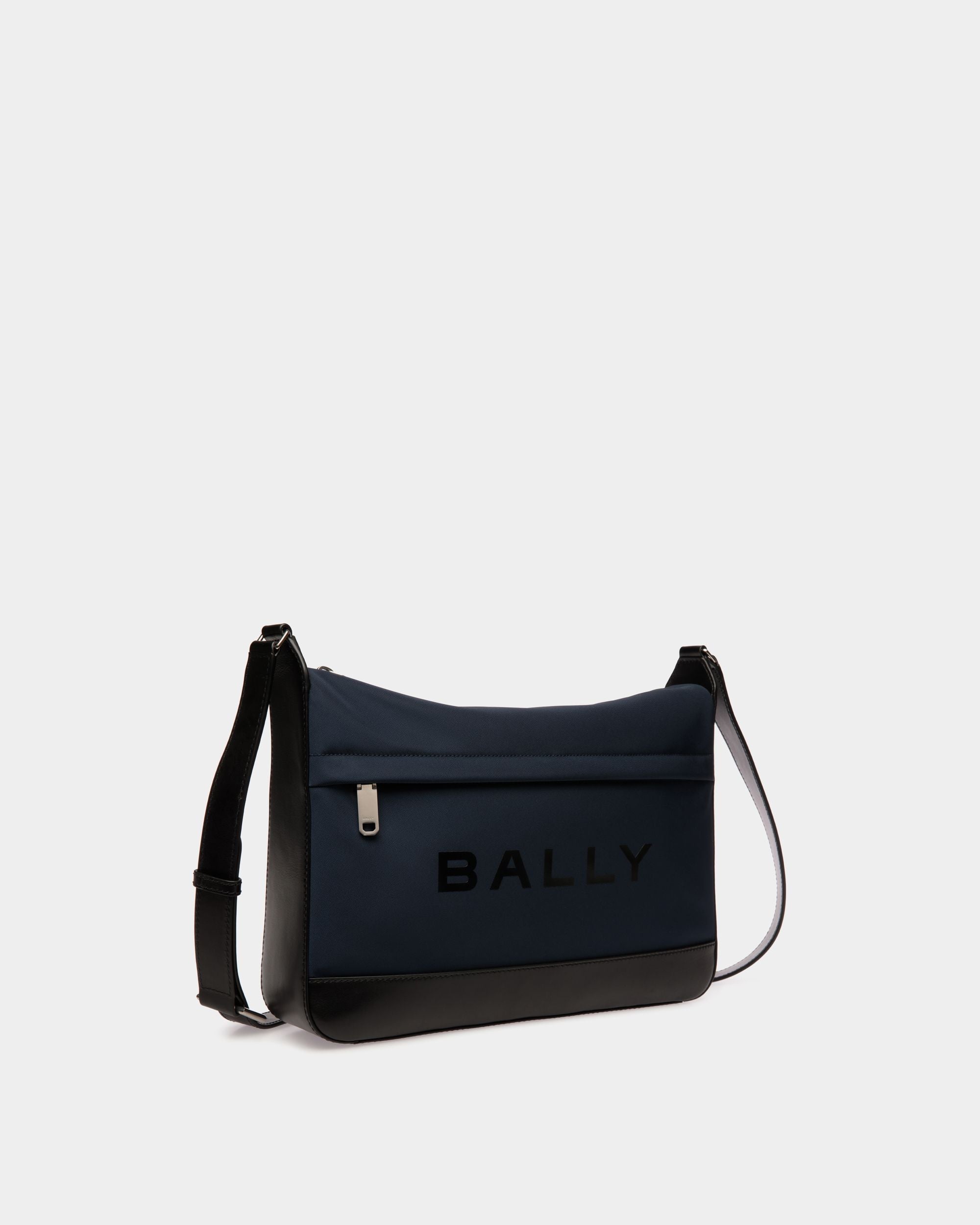 Bar Crossbody Bag in Navy Blue Nylon And Leather - Men's - Bally - 03
