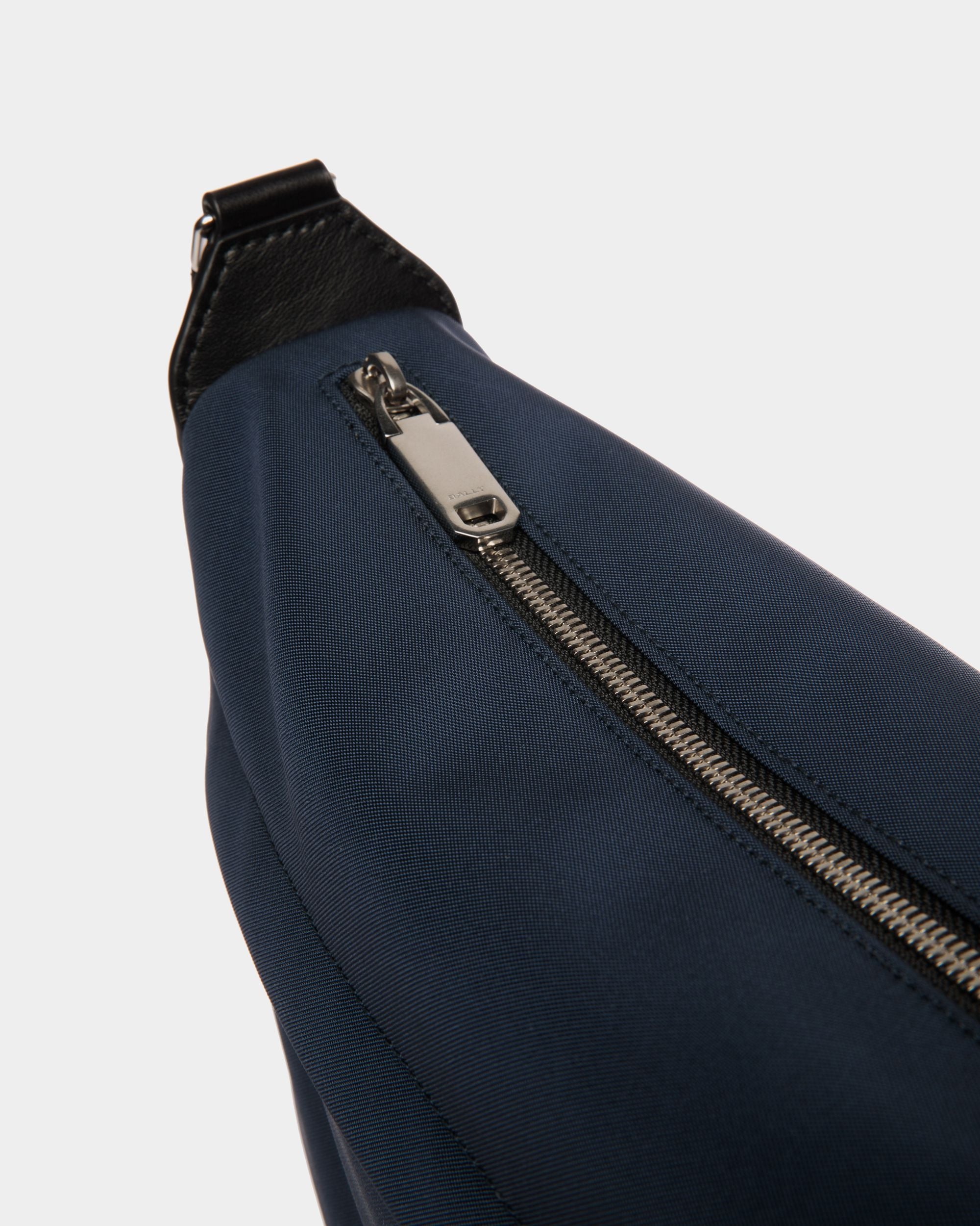Bar Crossbody Bag in Navy Blue Nylon And Leather - Men's - Bally - 04