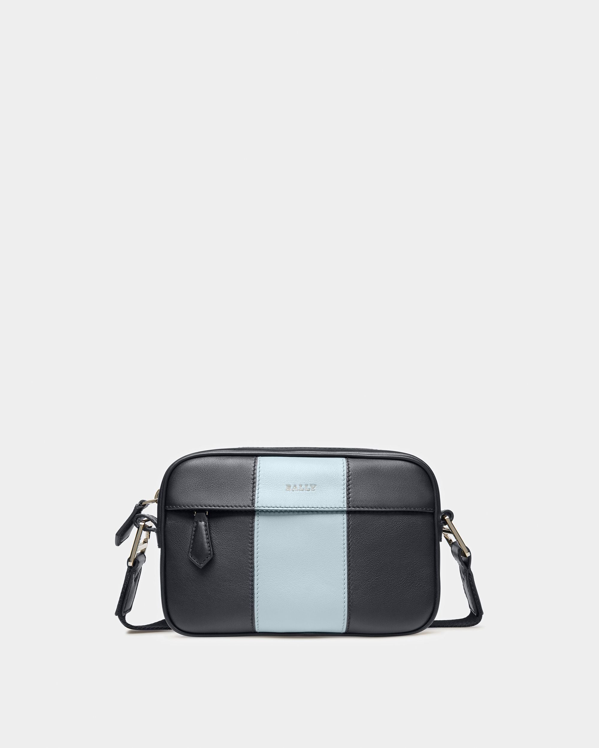 Hal Leather Crossbody In Midnight Blue And Light Blue - Men's - Bally - 01