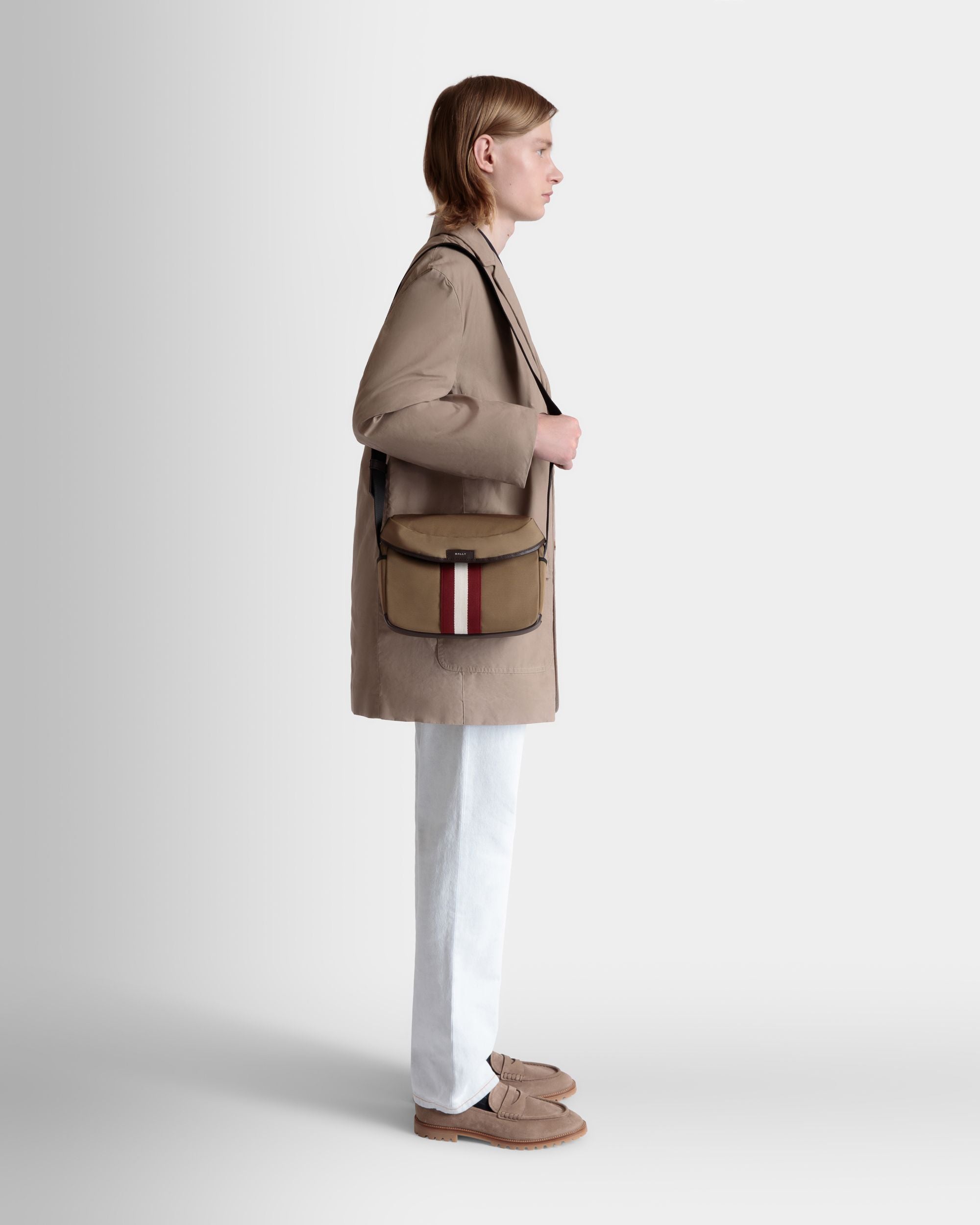 Bandolera Code De Nailon Camel - Hombre - Bally - 02