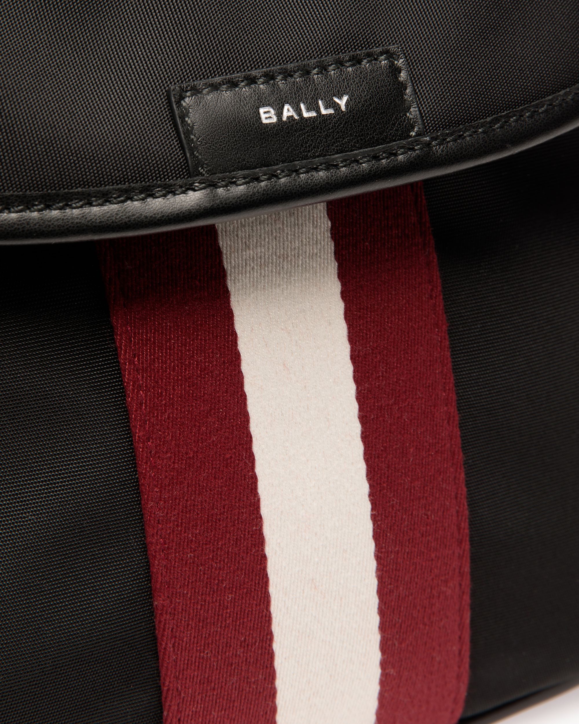 Code Crossbody Bag In Black Nylon - Men's - Bally - 03