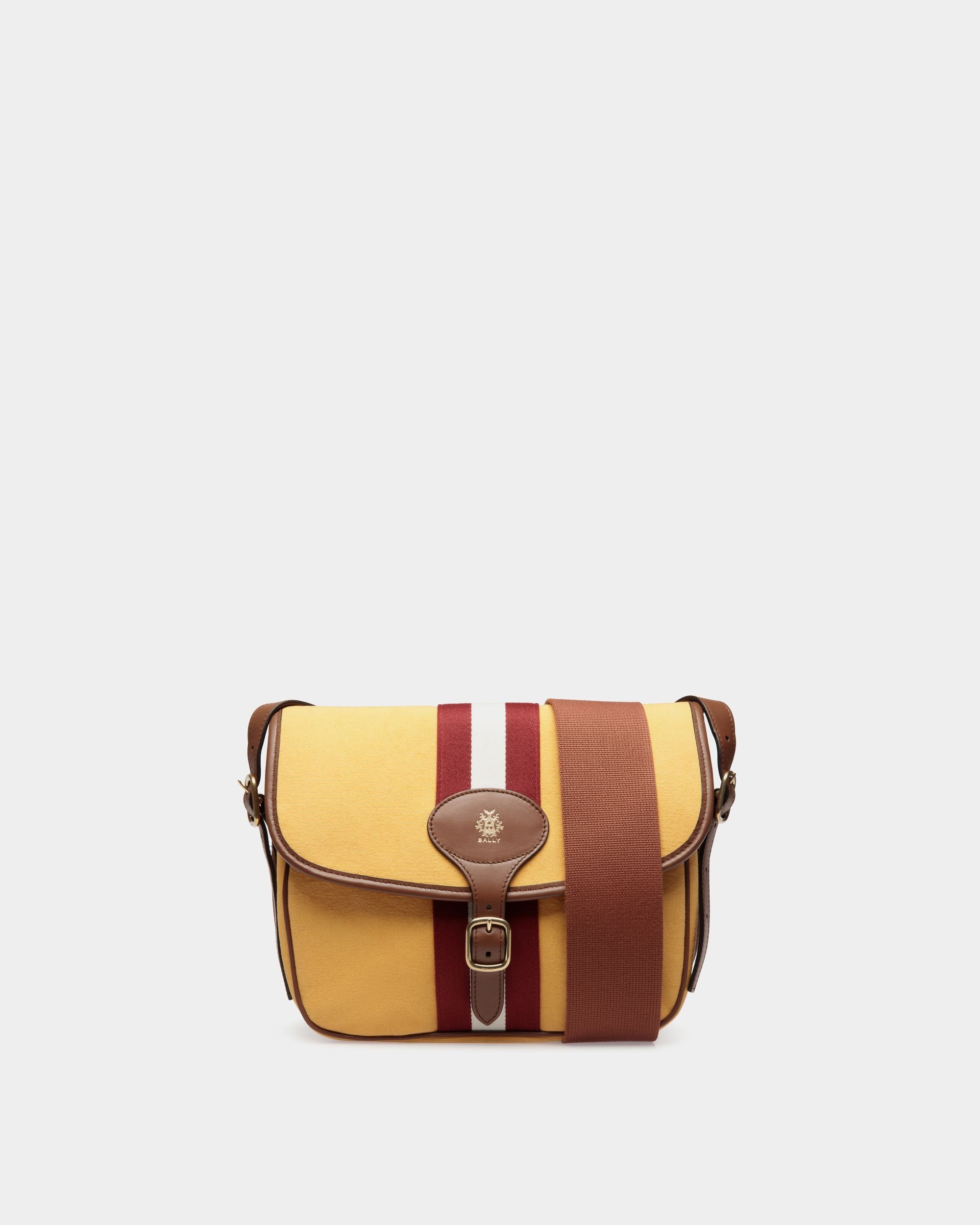 Beckett Shoulder Bag In Brown Fabric - Men's - Bally - 01