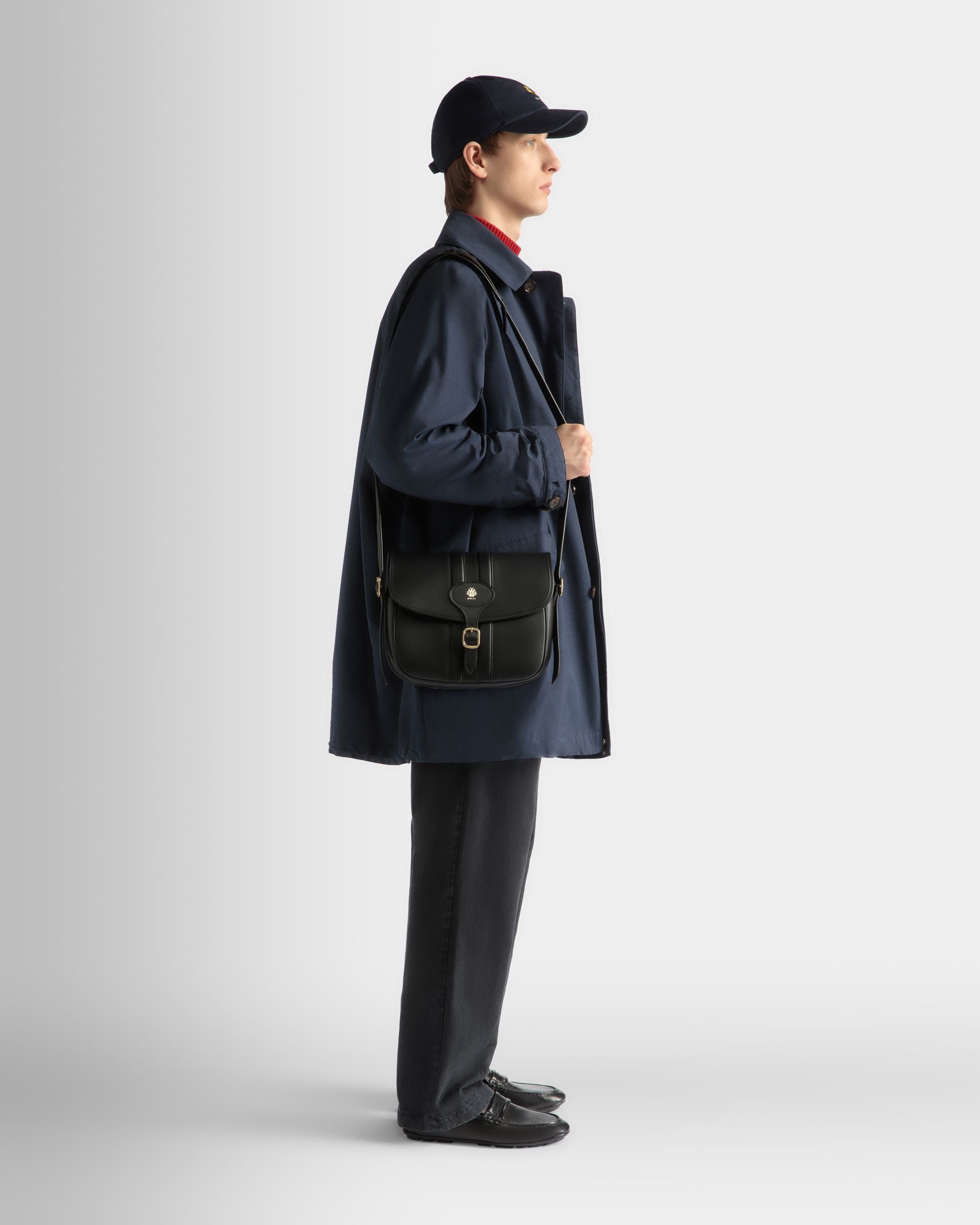 Beckett Crossbody Bag in Black Leather - Men's - Bally - 02