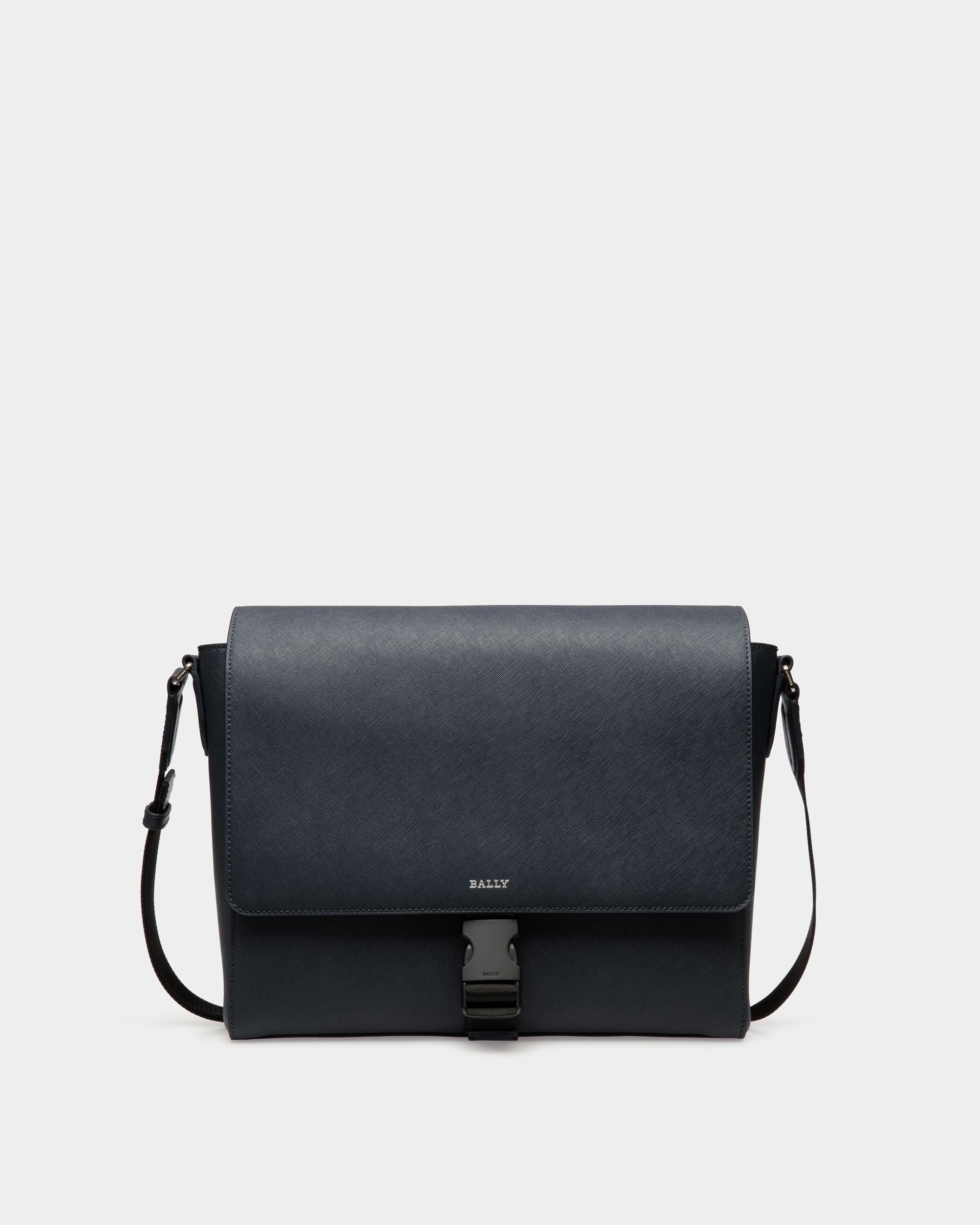 Messenger Bag In Blue Leather - Men's - Bally - 01