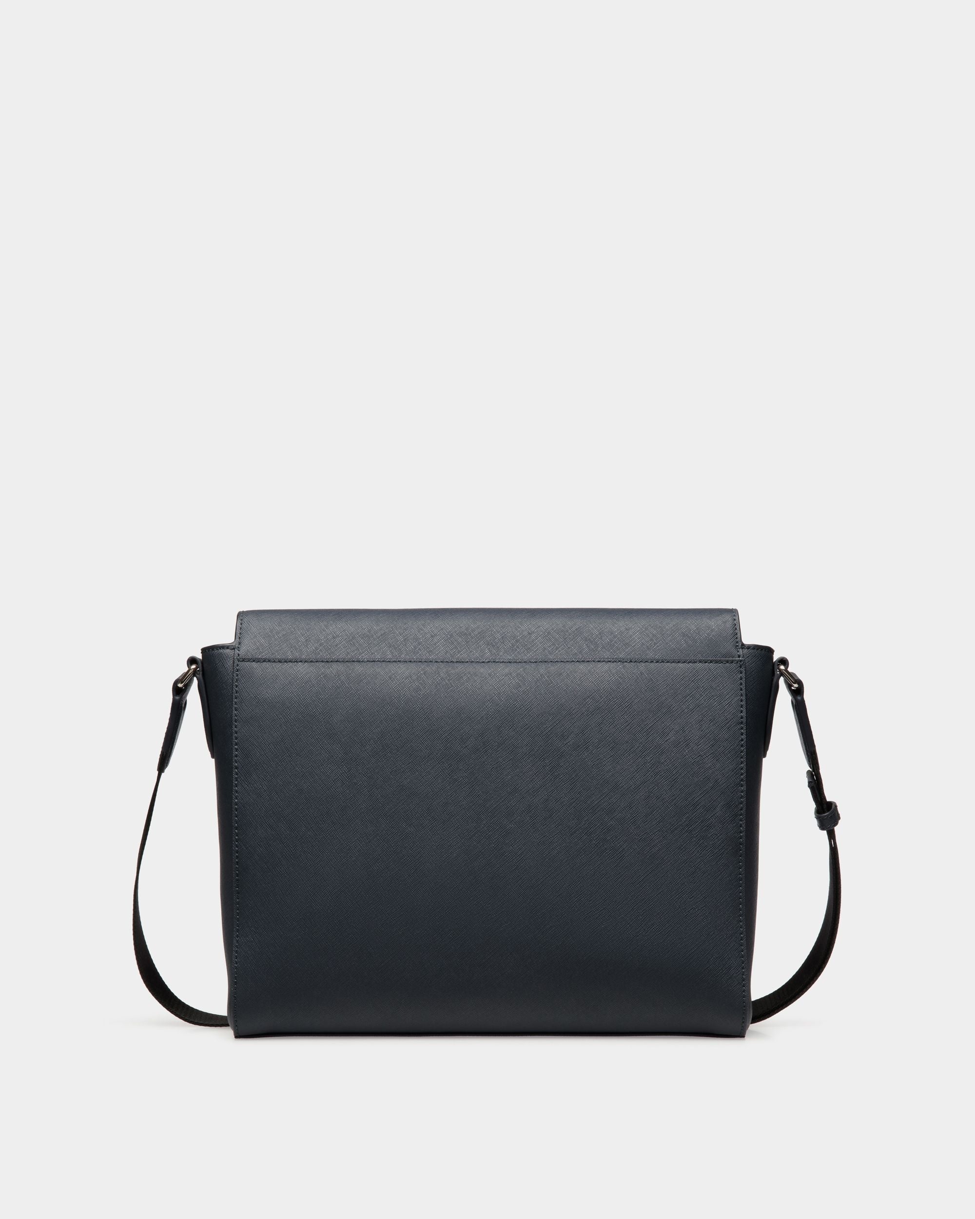 Messenger Bag In Blue Leather - Men's - Bally - 02