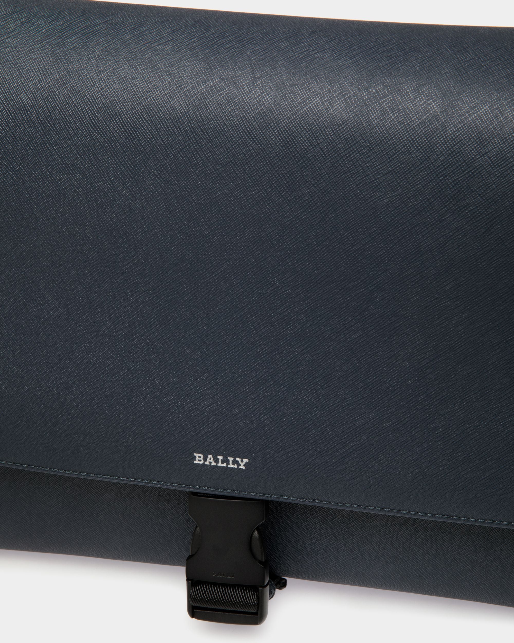 Messenger Bag In Blue Leather - Men's - Bally - 05