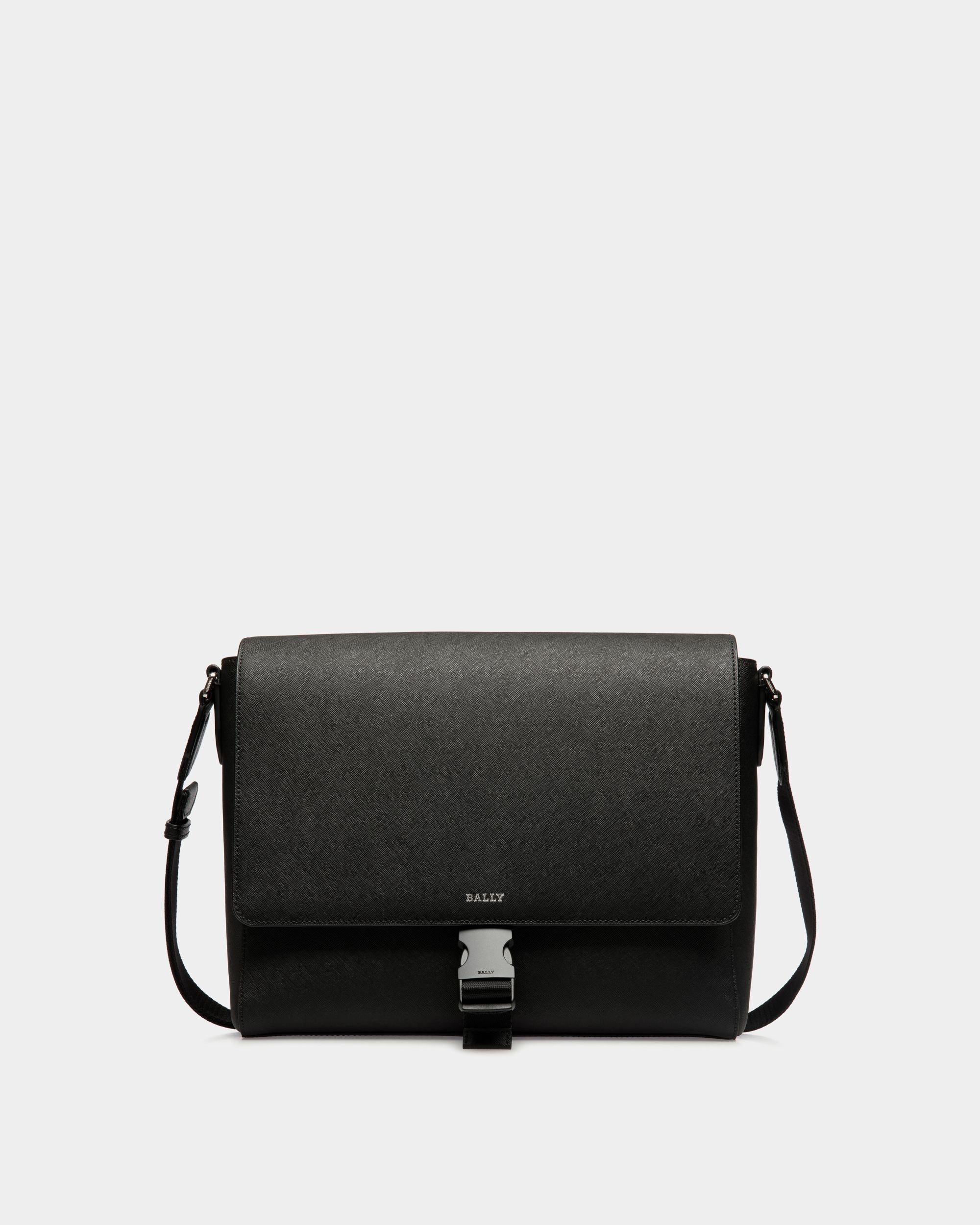 Messenger Bag In Black Bovine Split - Men's - Bally - 01
