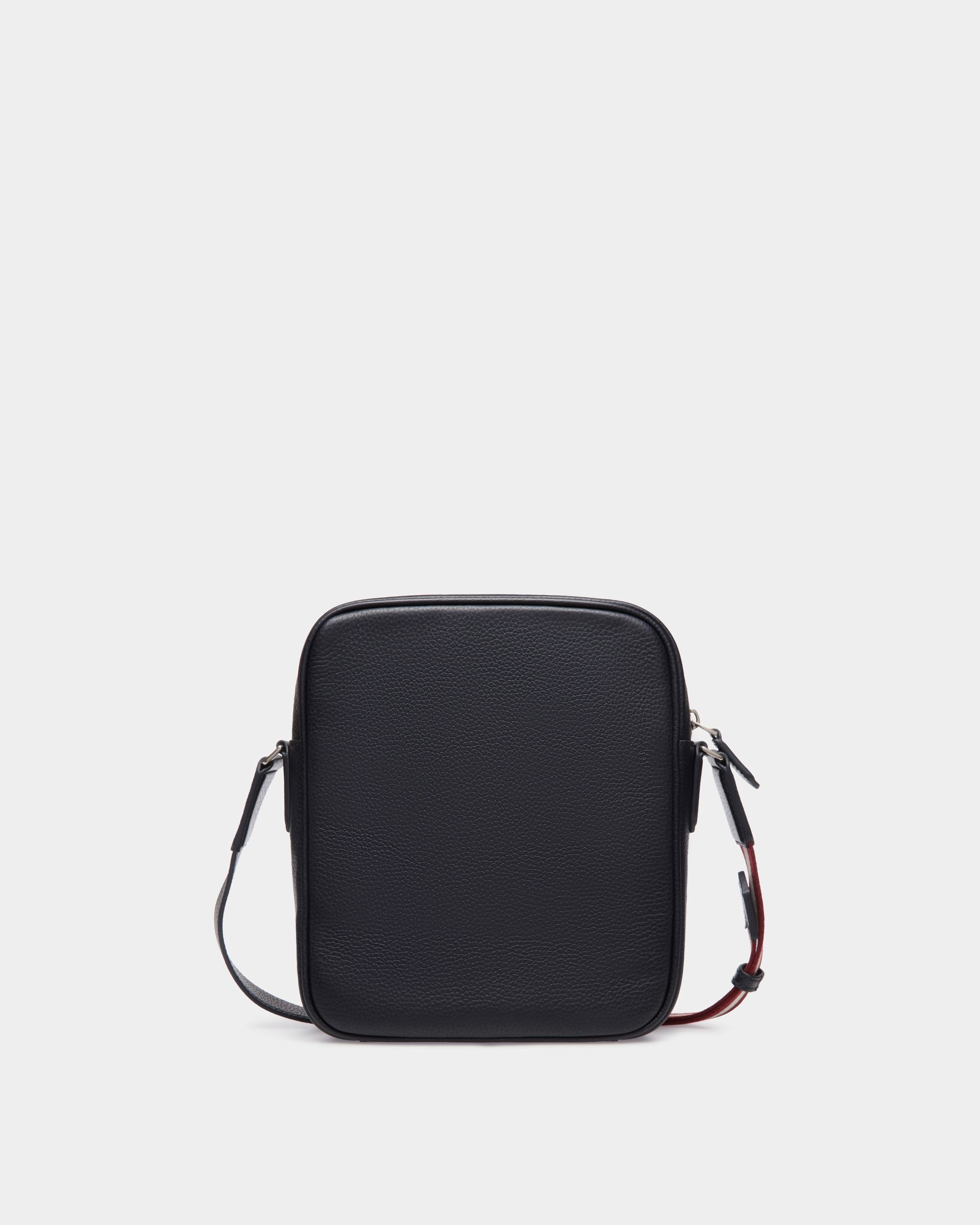 Code Crossbody In Blue Leather - Men's - Bally - 02