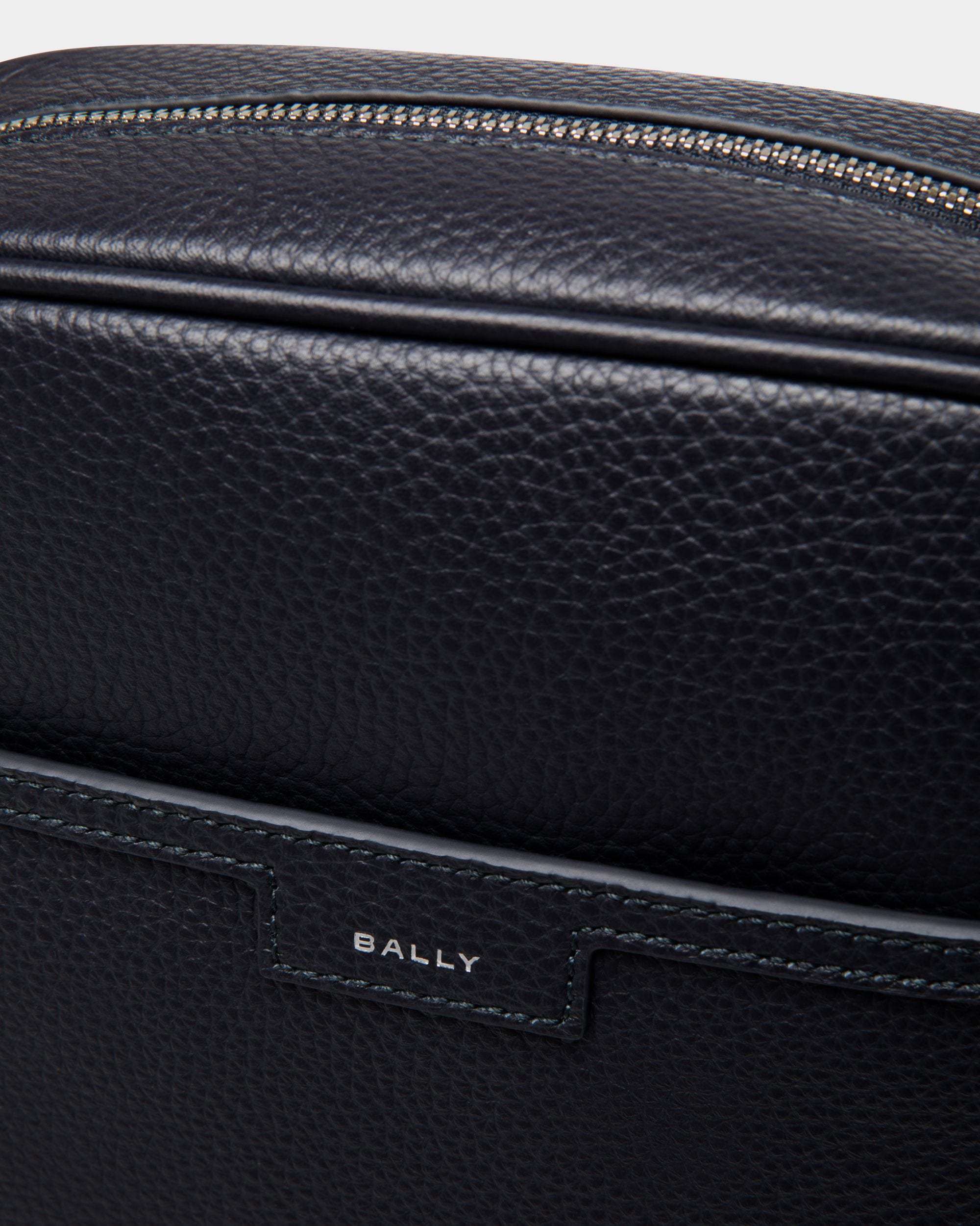 Code Crossbody In Blue Leather - Men's - Bally - 05