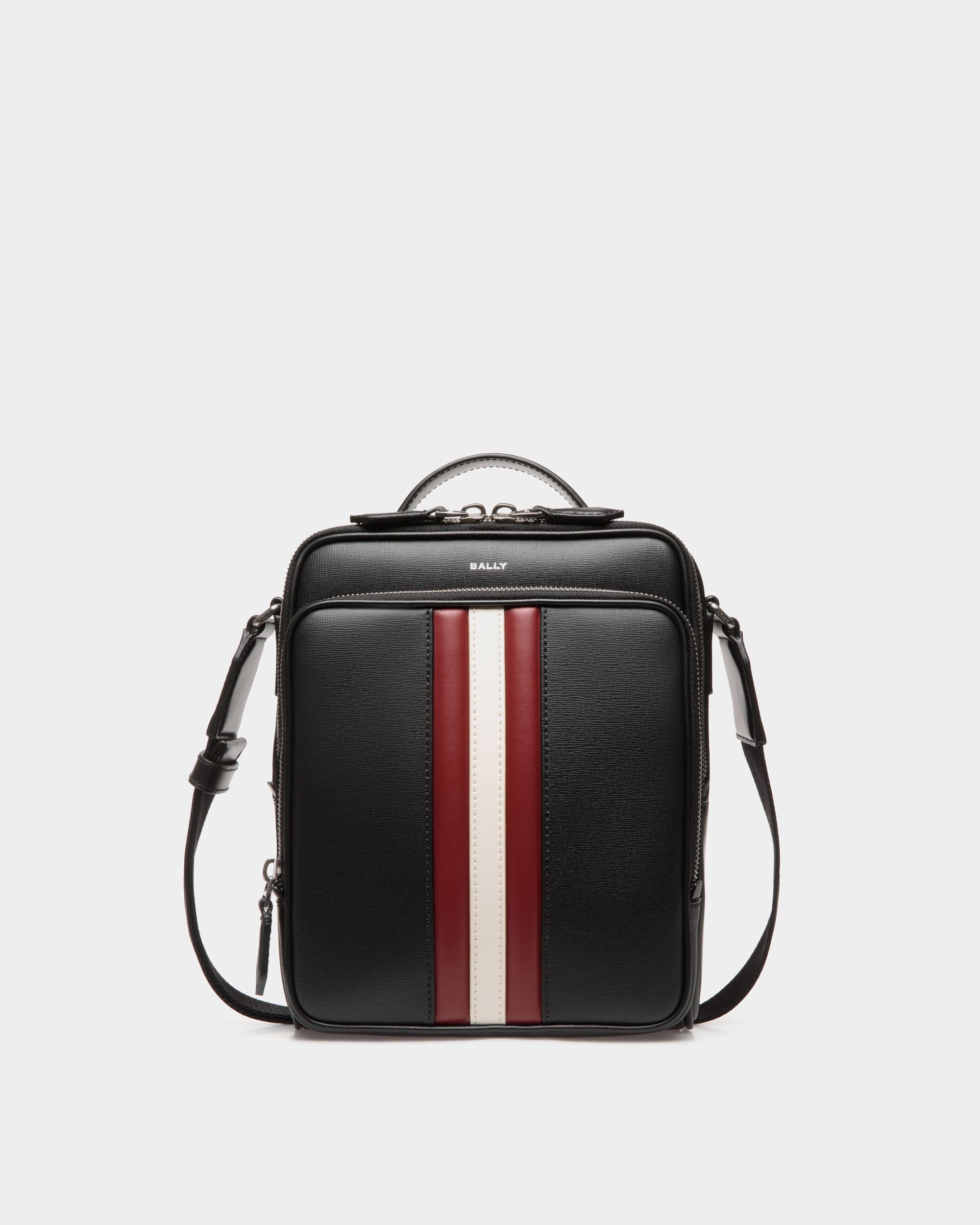 Mythos Crossbody Bag In Black Recycled Leather - Men's - Bally - 01