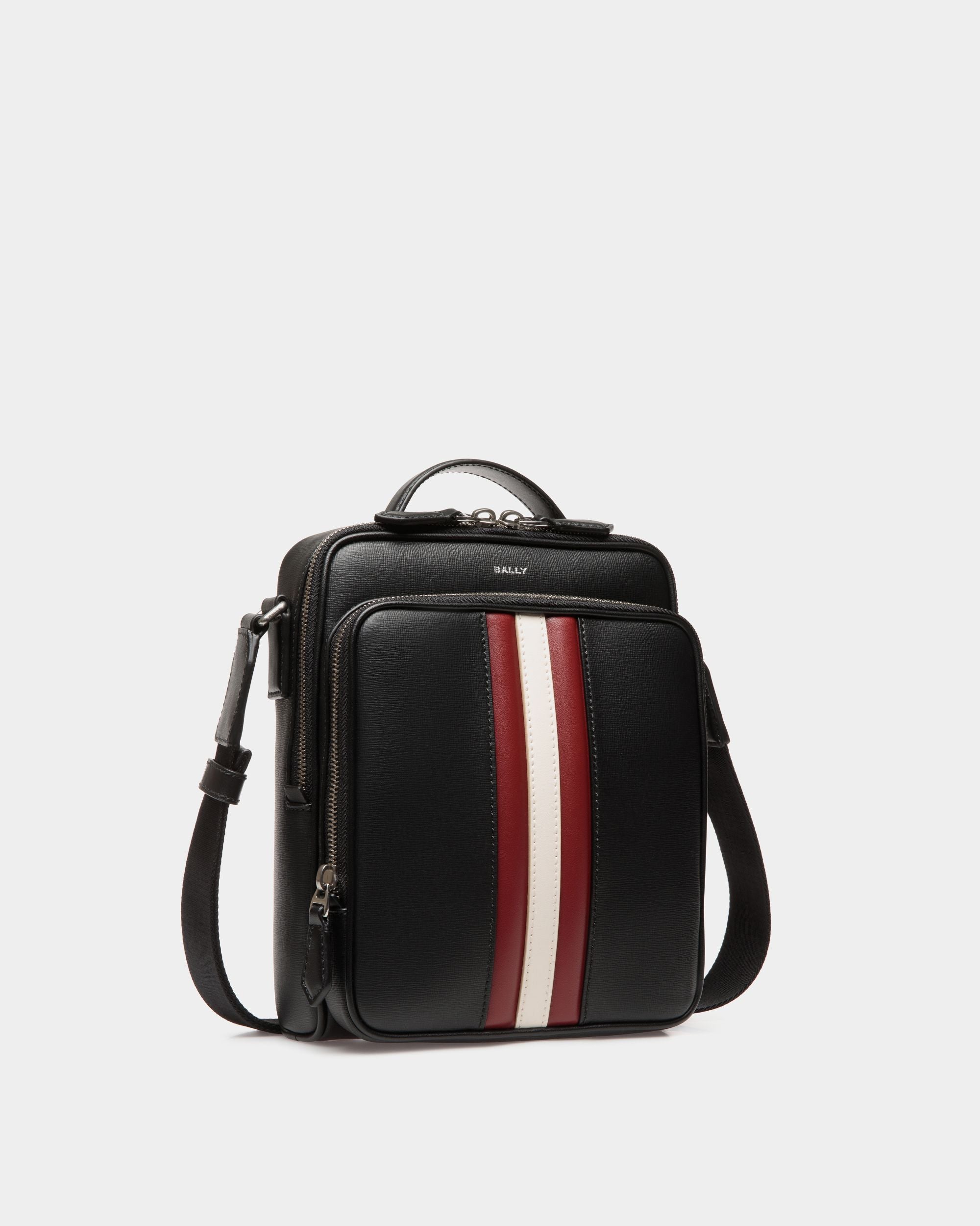 Mythos Crossbody Bag In Black Recycled Leather - Men's - Bally - 03