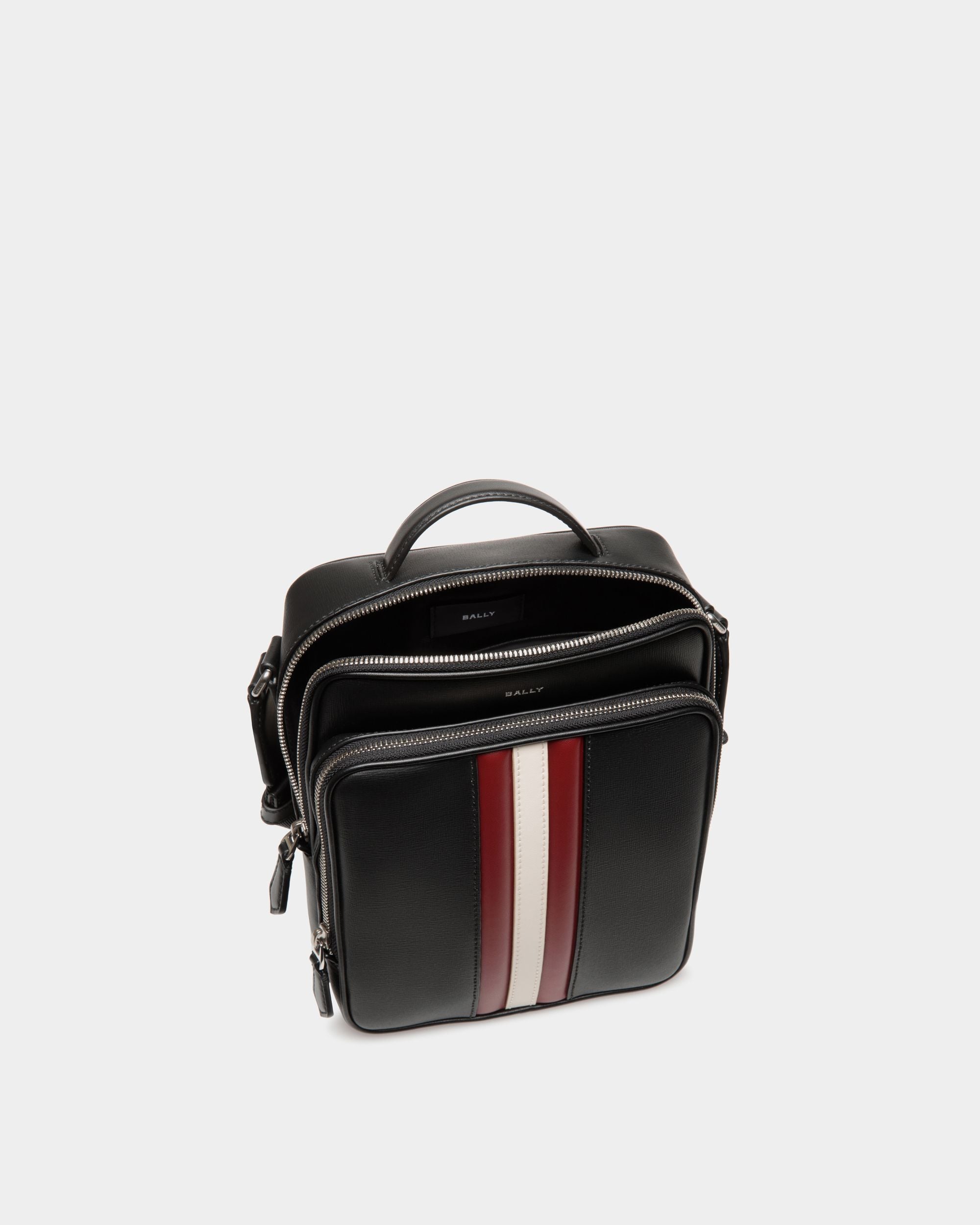 Mythos Crossbody Bag In Black Recycled Leather - Men's - Bally - 04