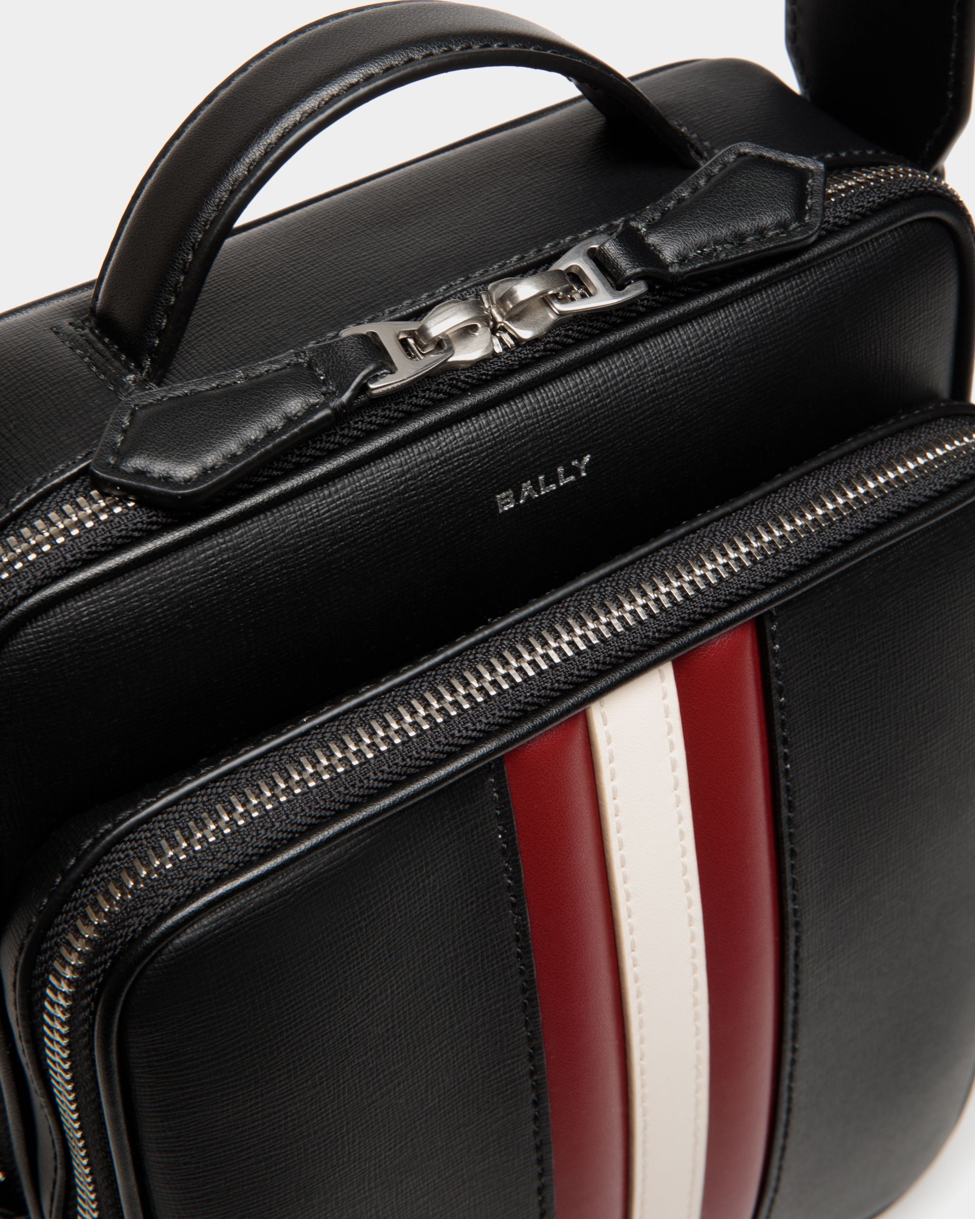 Mythos Crossbody Bag In Black Recycled Leather - Men's - Bally - 05